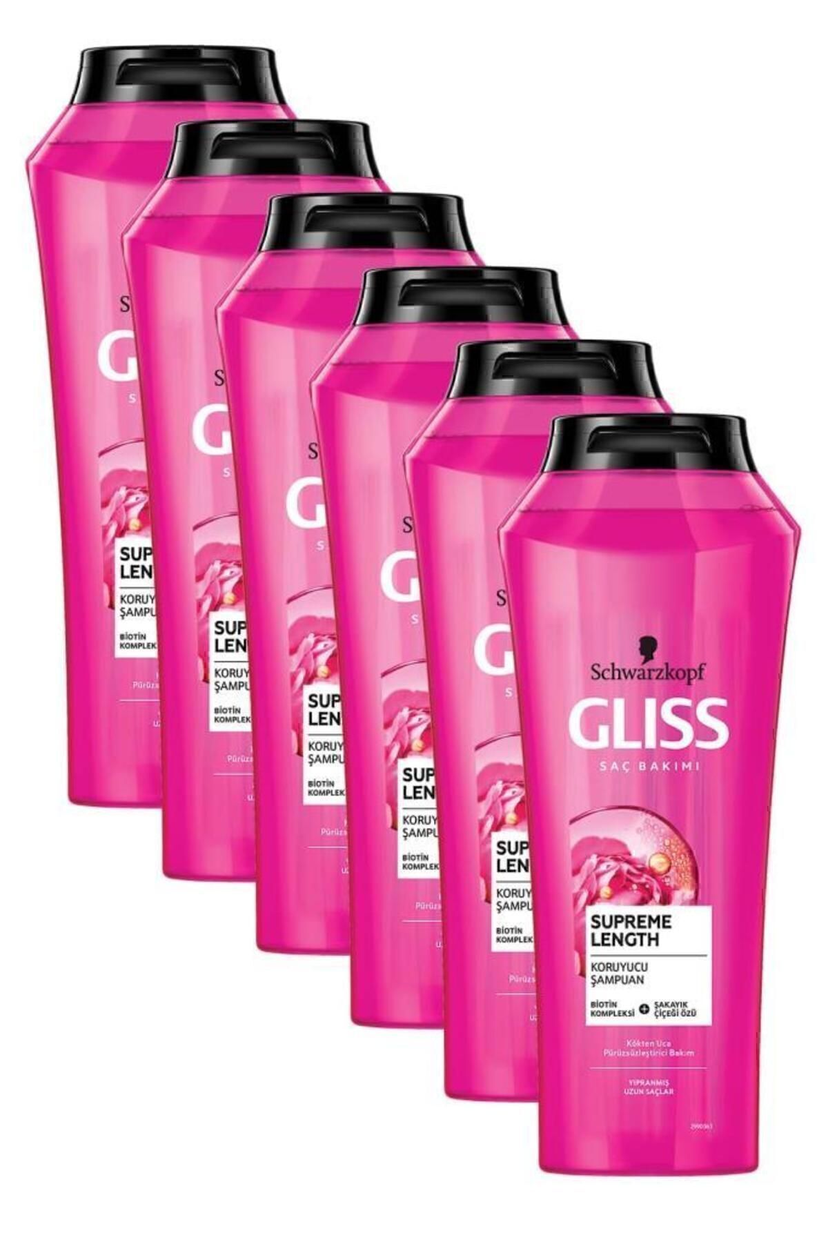 Gliss Supreme Length Uzun Saçlara Özel Sampuan 500 ml X 6 Adet