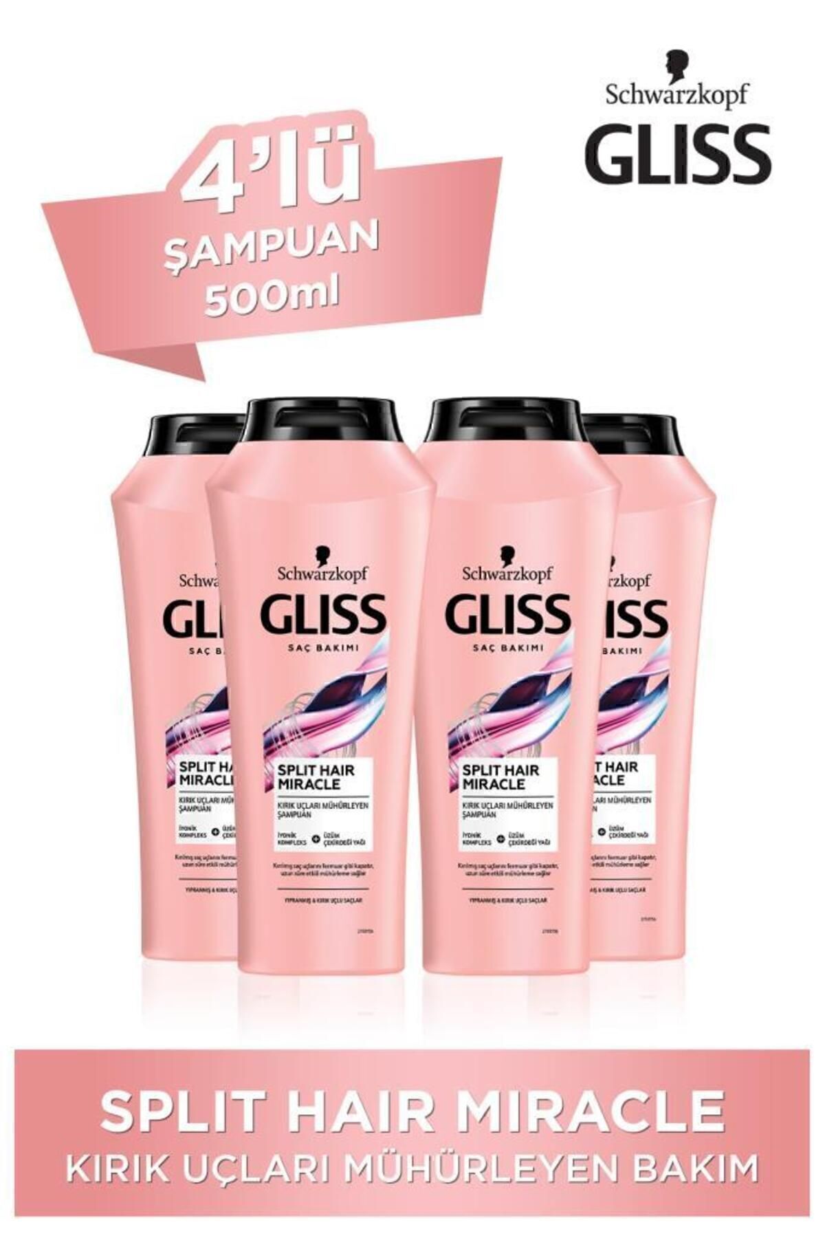 Gliss Split Hair Şampuan 500 Ml X 4 Adet