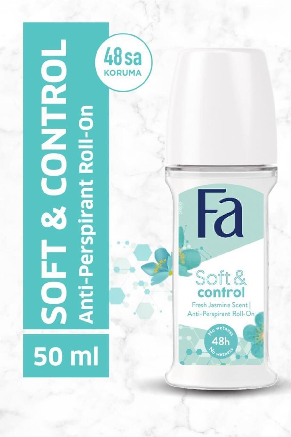 Fa Soft Control Roll-On 50 ml Yasemin Kadın – Taze Ferahlık, 48 Saat Koruma