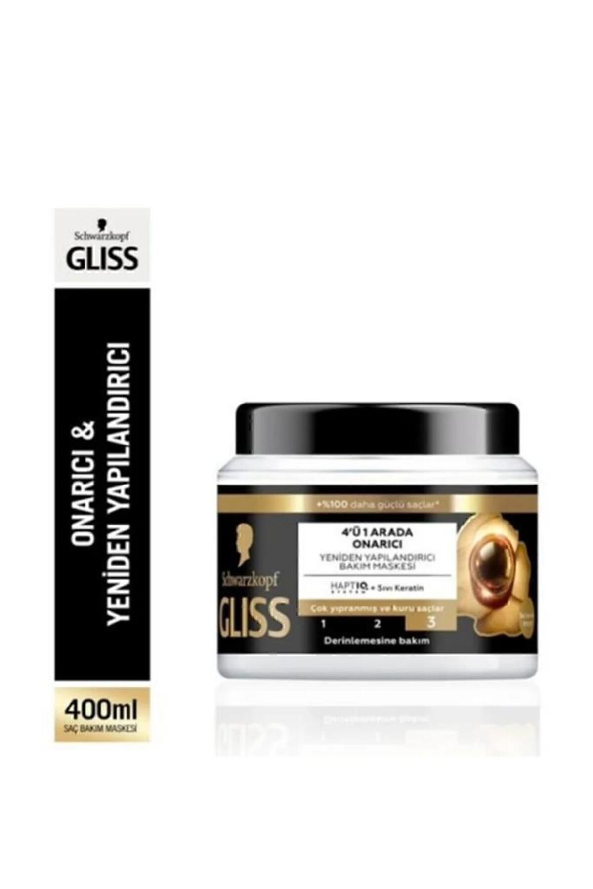 Gliss 4'ü 1 Arada Onarıcı & Yeniden Yapılandırıcı Saç Bakım Maskesi Ultimate Repair 400 ml