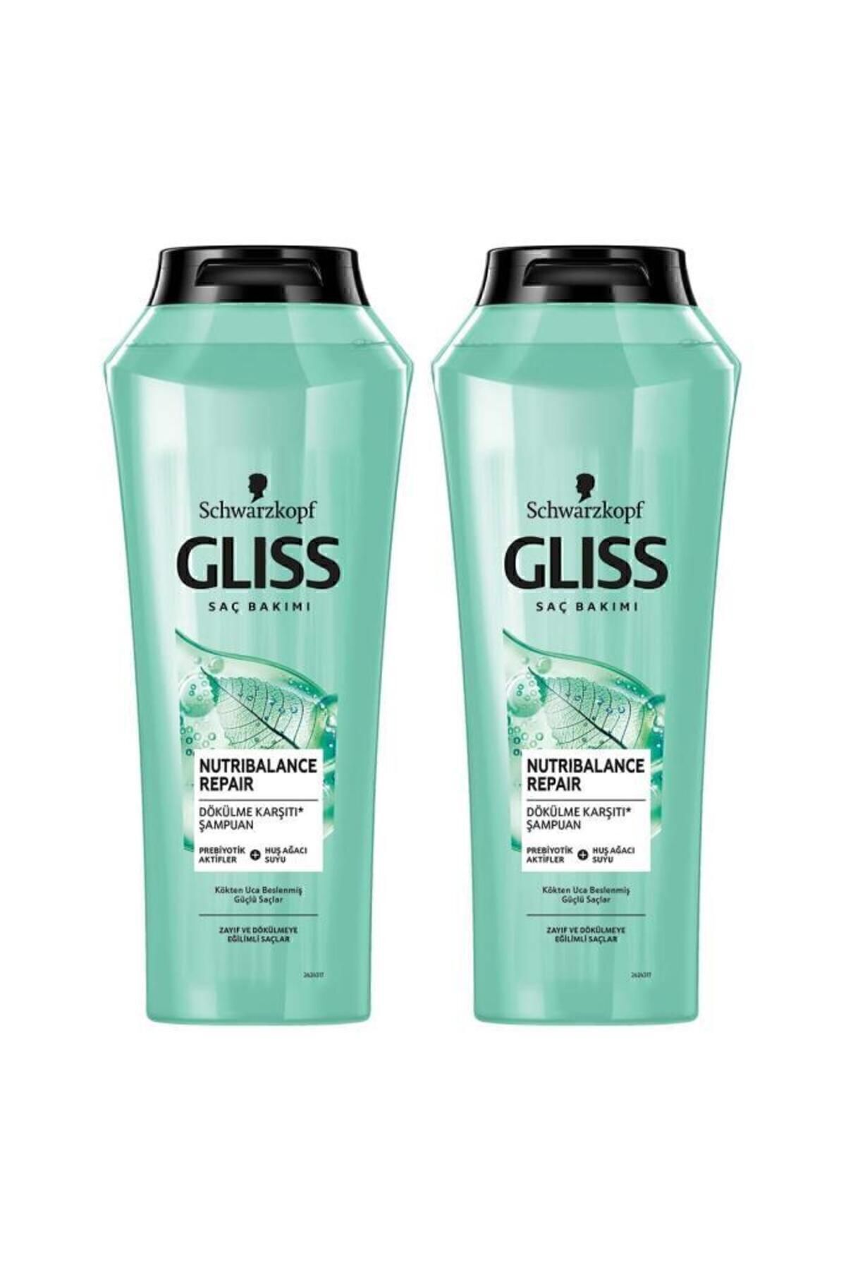 Gliss Nutribalance Repair Saç Dökülmesine Karşı Şampuan 500 ml X 2 Adet