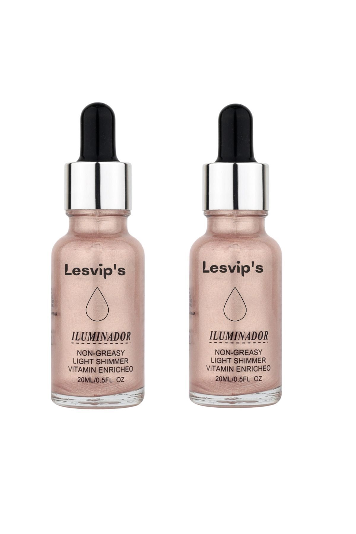 Lesvip's 2 adet likit sıvı aydınlatıcı Highlighter ışıltılı yüz&vücut aydınlatıcı