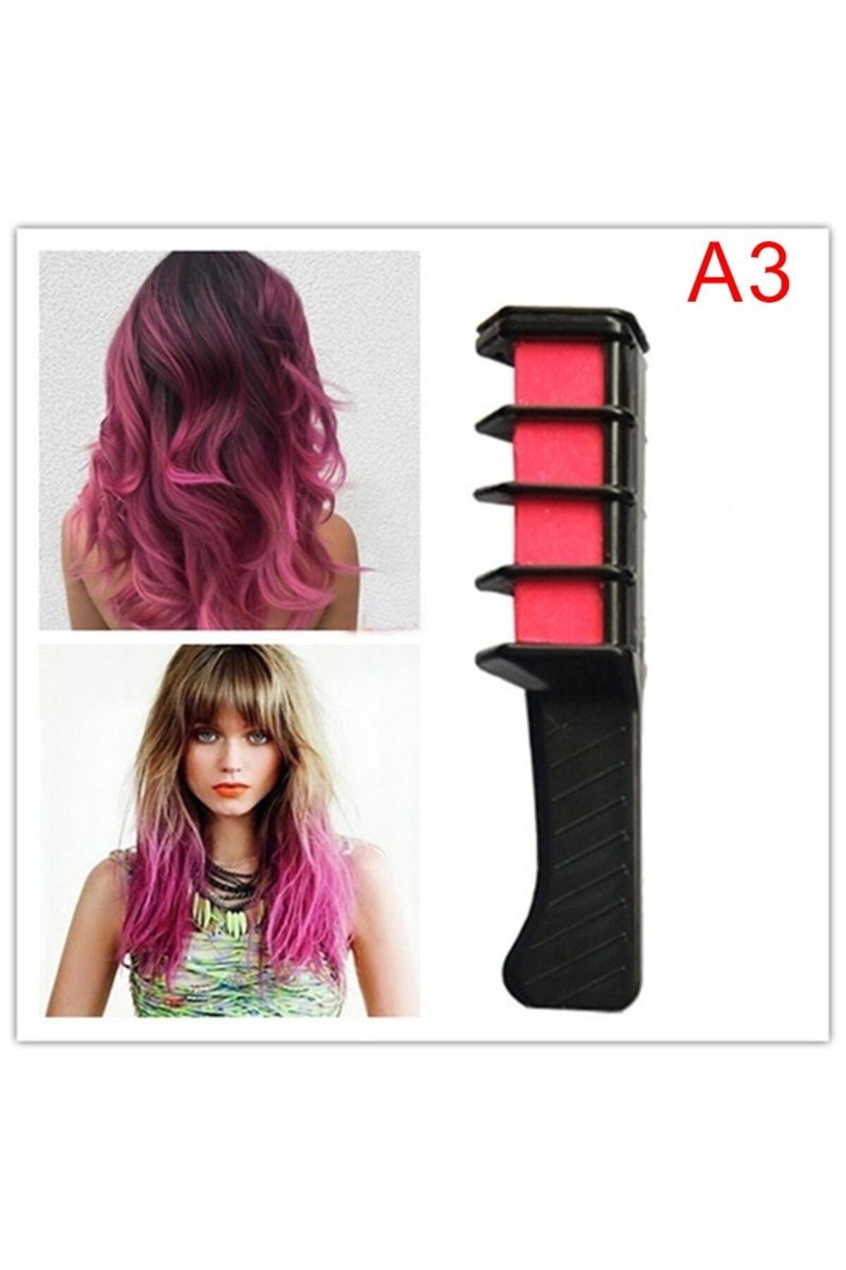 pazariz Rengarenk Saç Boyama Tebeşiri - Mini Taraklı Konsept Saç Boyama Seti Hair Chalk