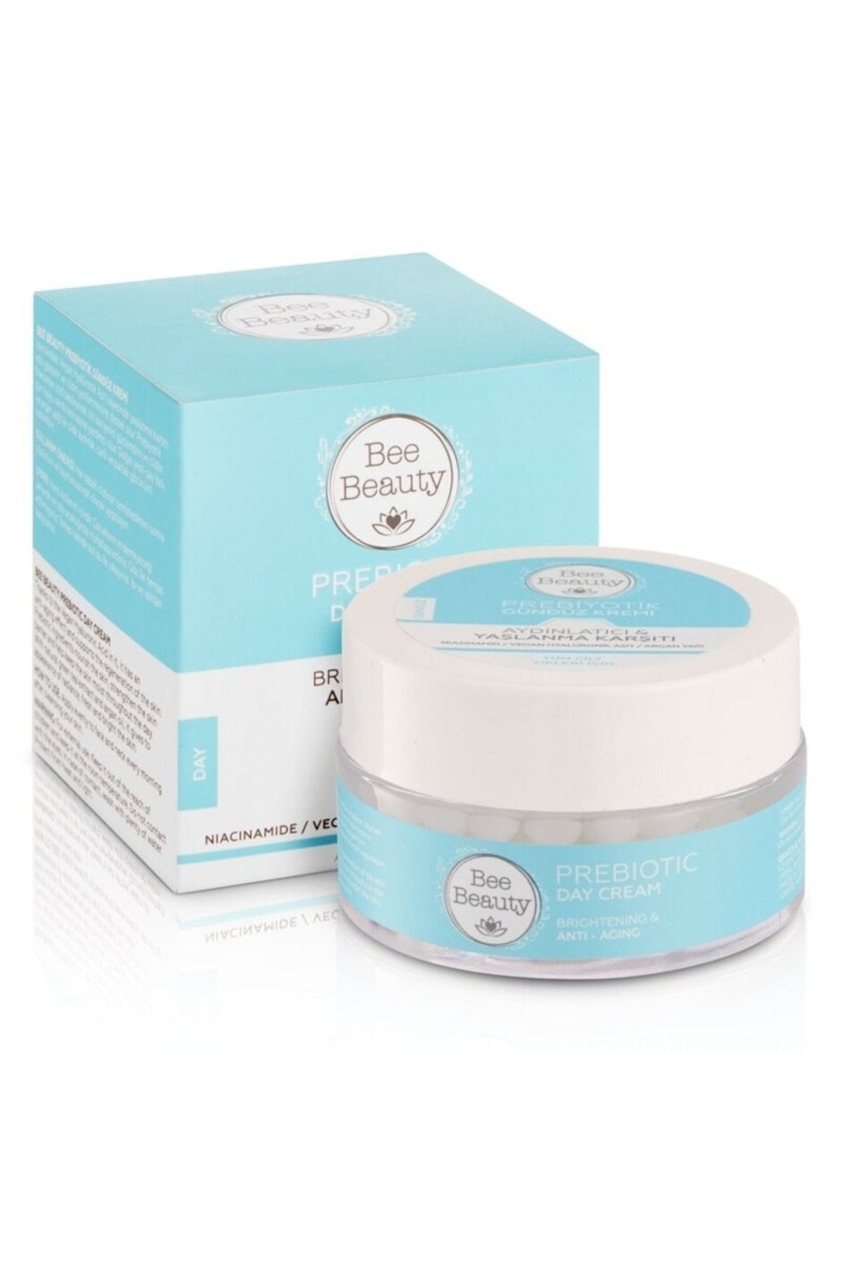 Bee Beauty Nısınamıd Vegan Hyalüronik Asit Argan Yağlı Yaşlanma Karşıtı Prebiyotik Gündüz Gece Kremi 50 Ml.