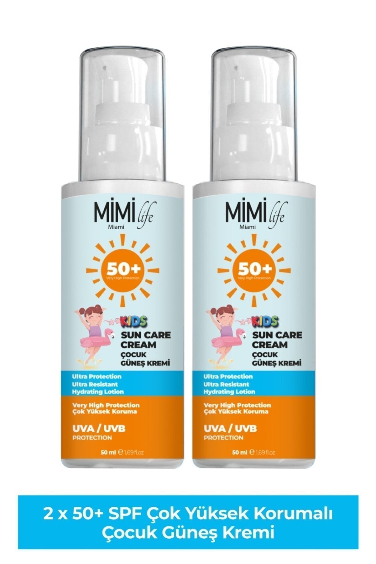 MİMİLİFE MİAMİ Mimilife Miami Çocuk Güneş Kremi 50 Spf Yüksek Korumalı