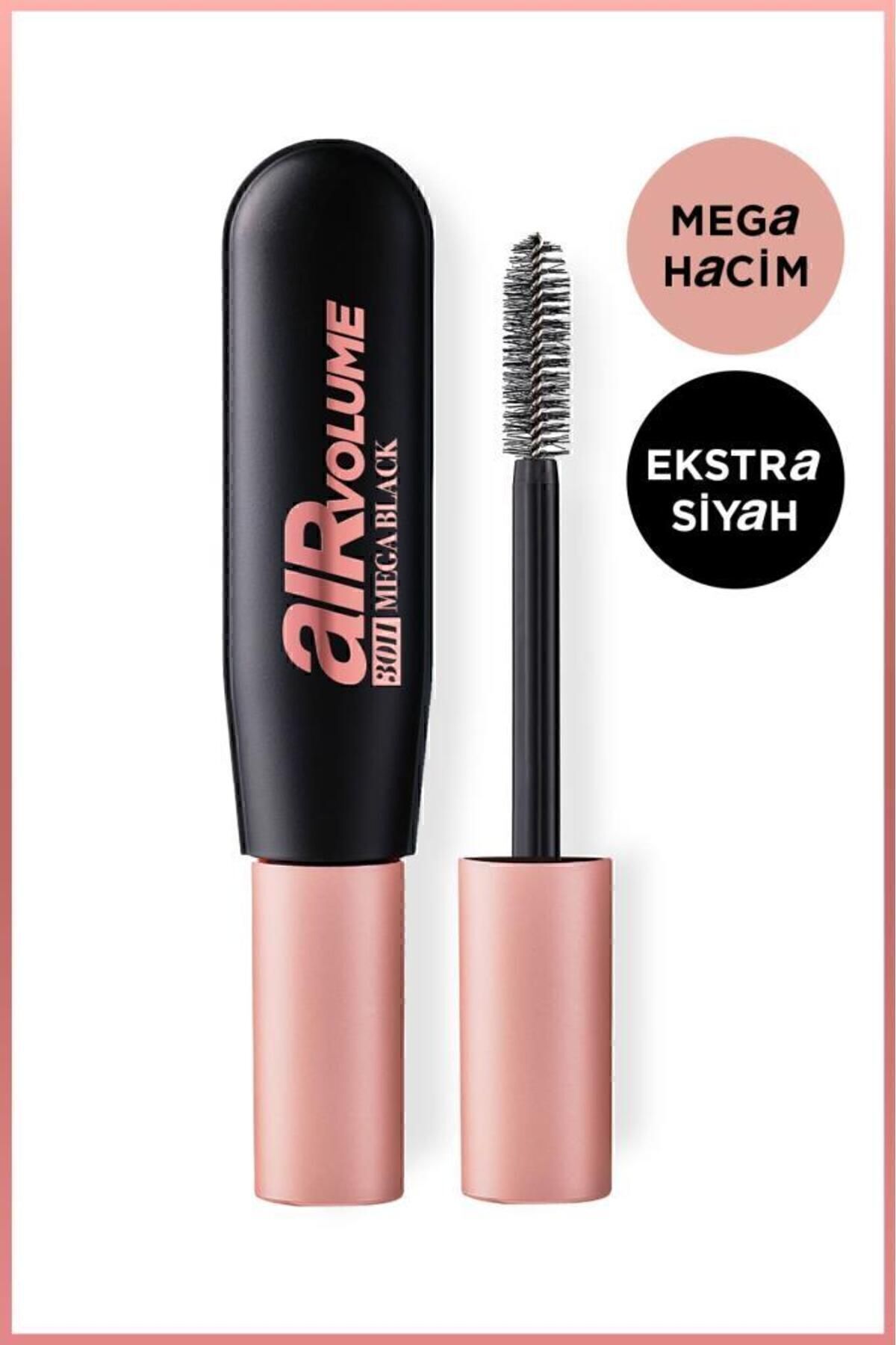 L'Oreal Paris Air Mega Black Maskara – 30 Saate Kadar Kalıcı – Ekstra Siyah