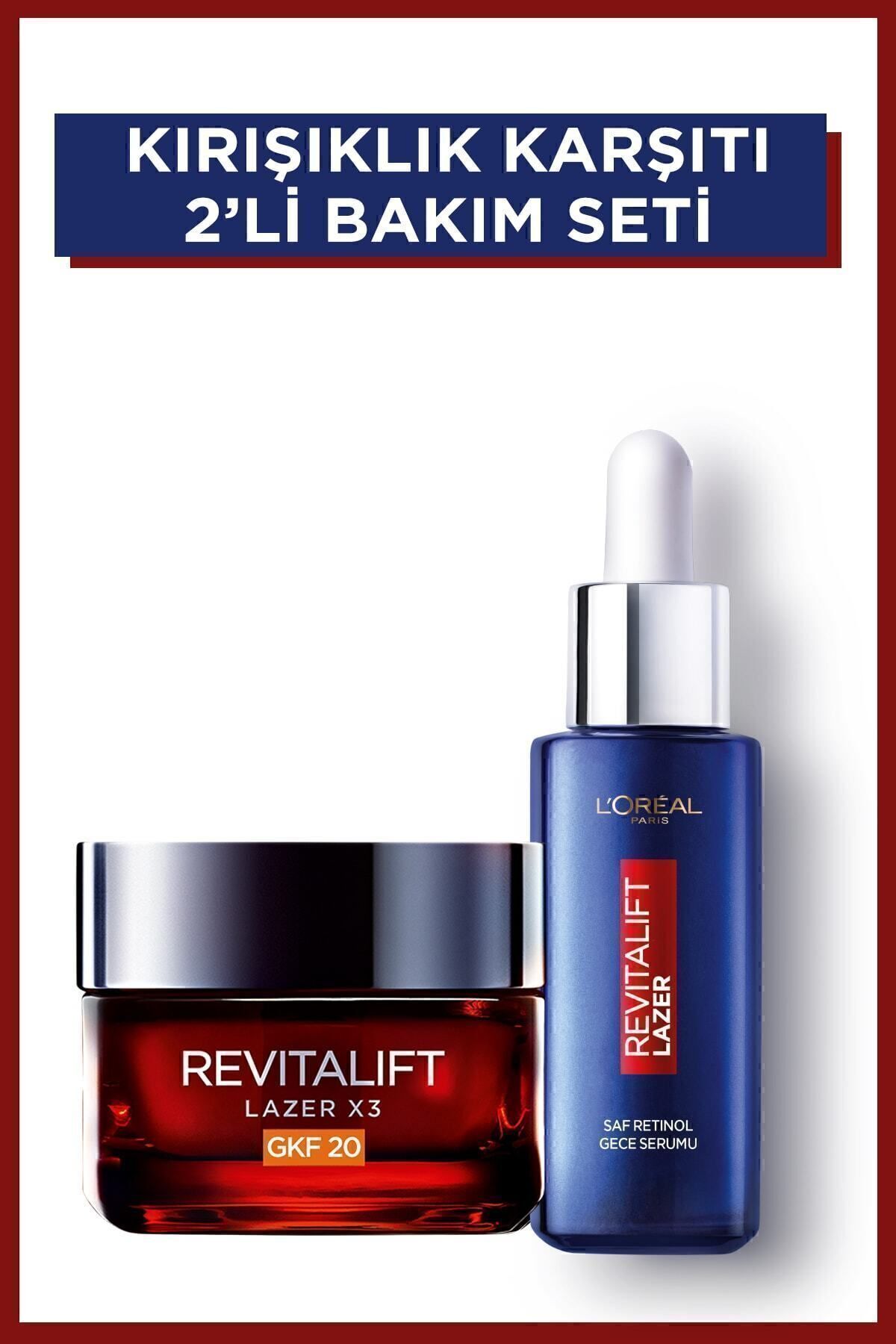 L'Oreal Paris Revitalift Lazer Saf Retinol Gece Serumu Leke Ve Kırışıklık Karşıtı Bakım Gkf20