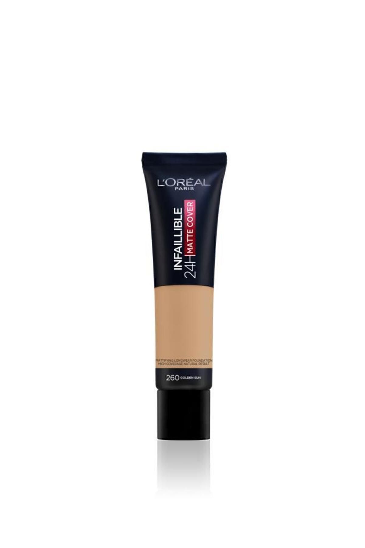 L'Oreal Paris L'oréal Paris Infaillible 24h Matte Cover Yüksek Kapatıcı Fondöten - 260 Golden Sun