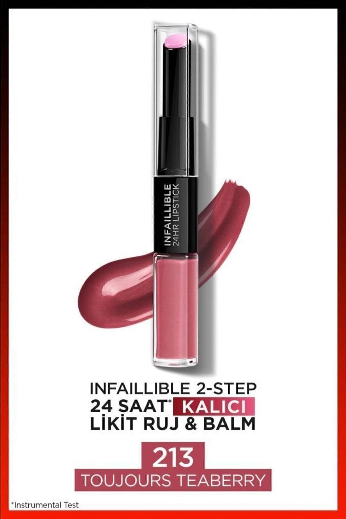 L'Oreal Paris Infaillible 2-step 24 Saat Kalıcı Likit Ruj & Balm - 213 Toujours Teaberry
