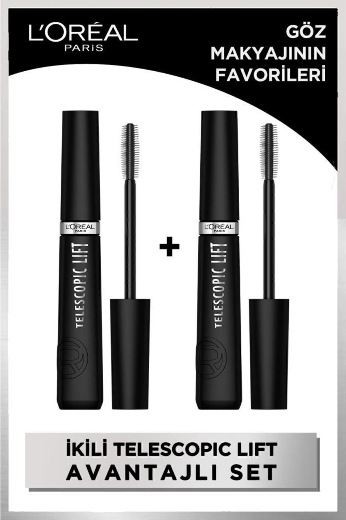 L'Oreal Paris Telescopic Lift Siyah Maskara 2'li Set
