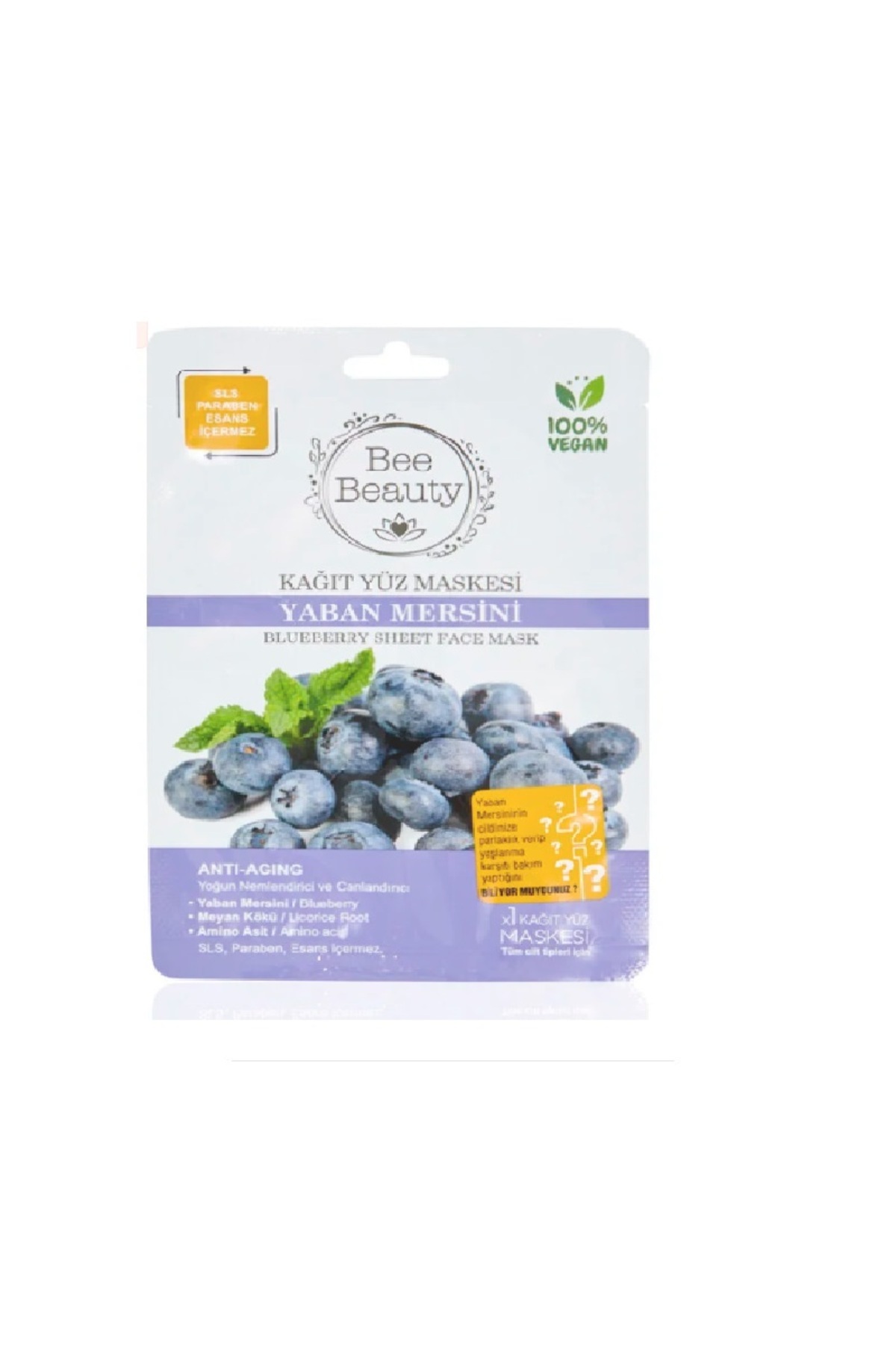 Bee Beauty Superfood Yaban Mersini Kağıt Maske