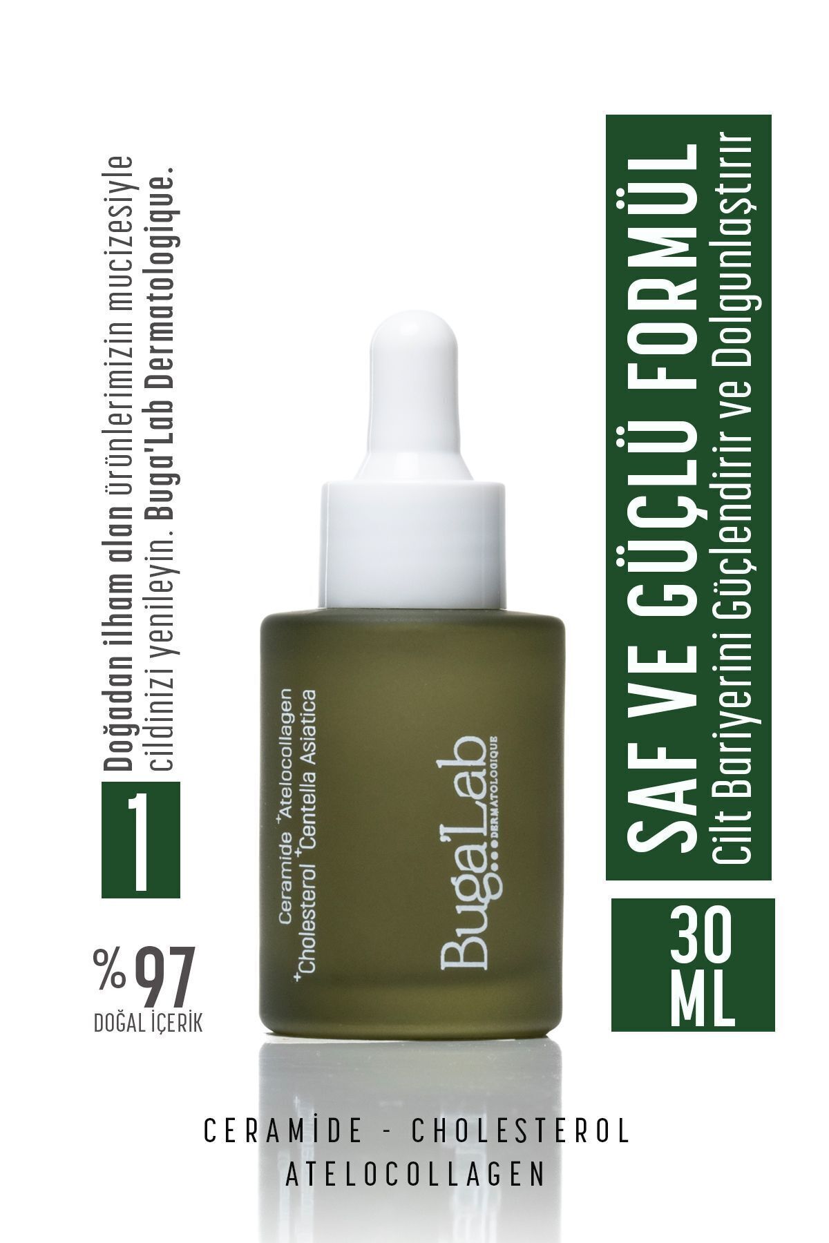BugaLab Bariyer Güçlendirici Serum, Seramide, Atelokollajen Ve Hyaluronik Asit
