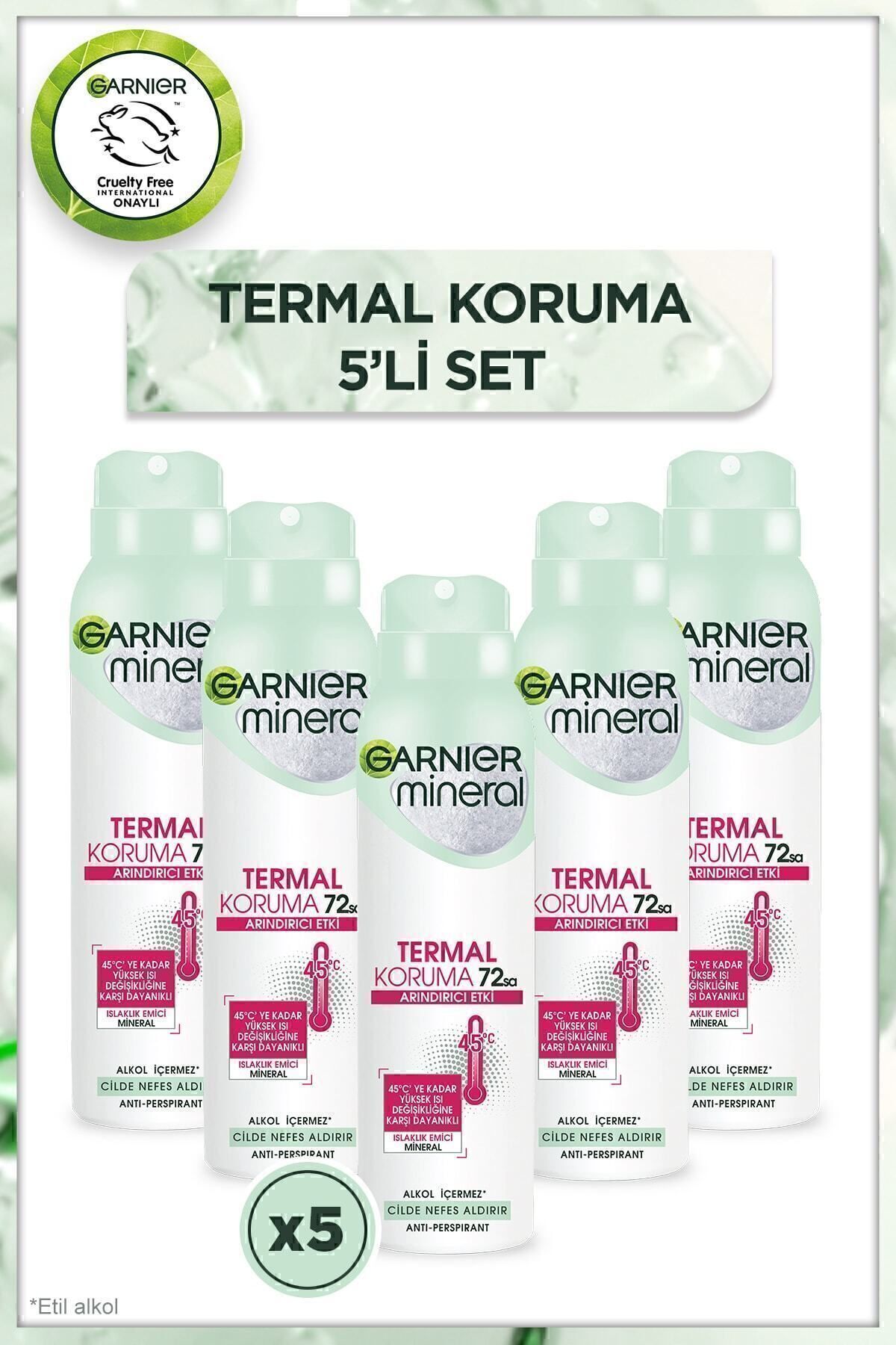 Garnier 5'li Garnier Mineral Termal Koruma Sprey Deodorant Seti