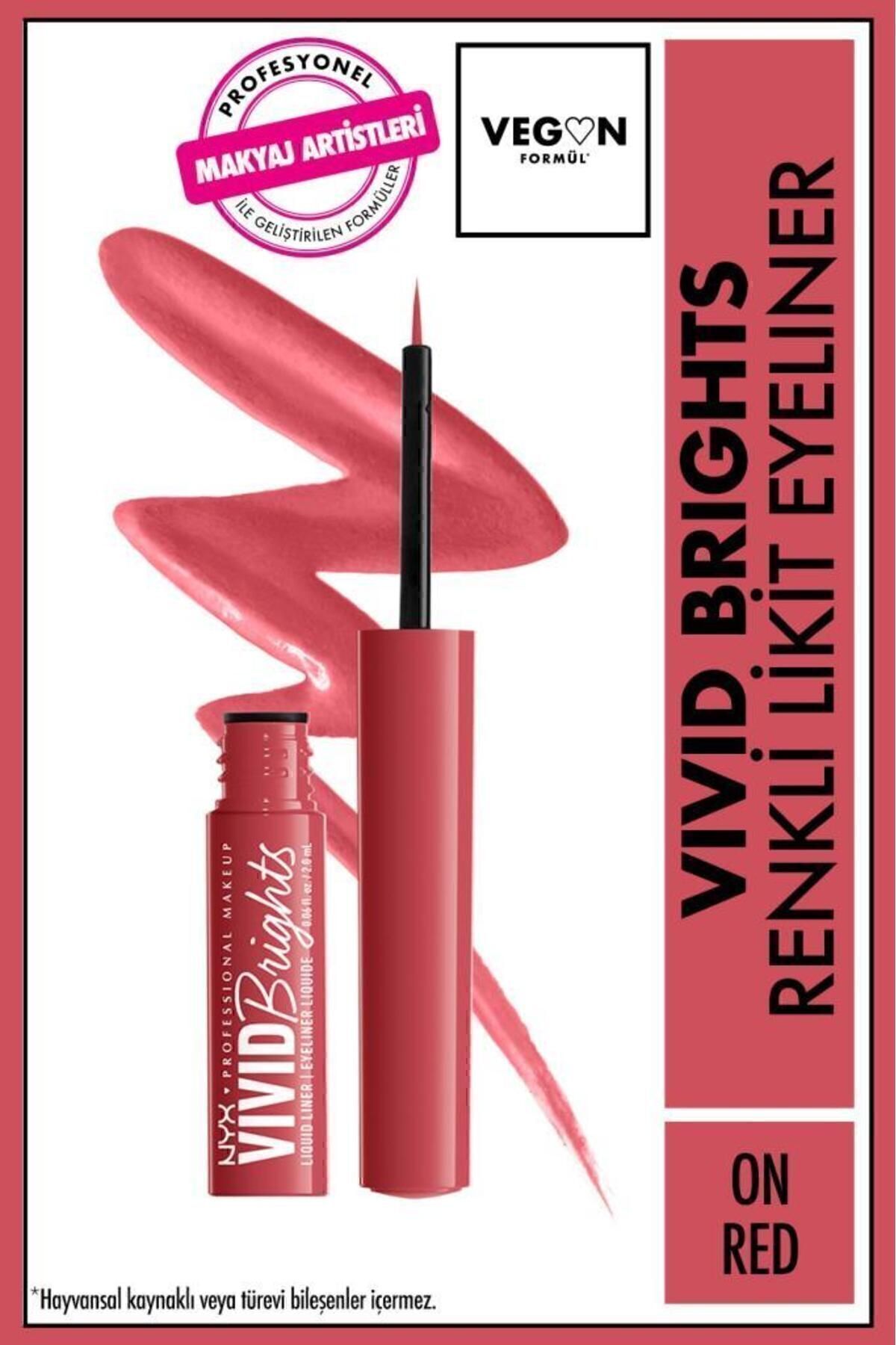 NYX Professional Makeup Vivid Brights Likit Eyeliner - On Red