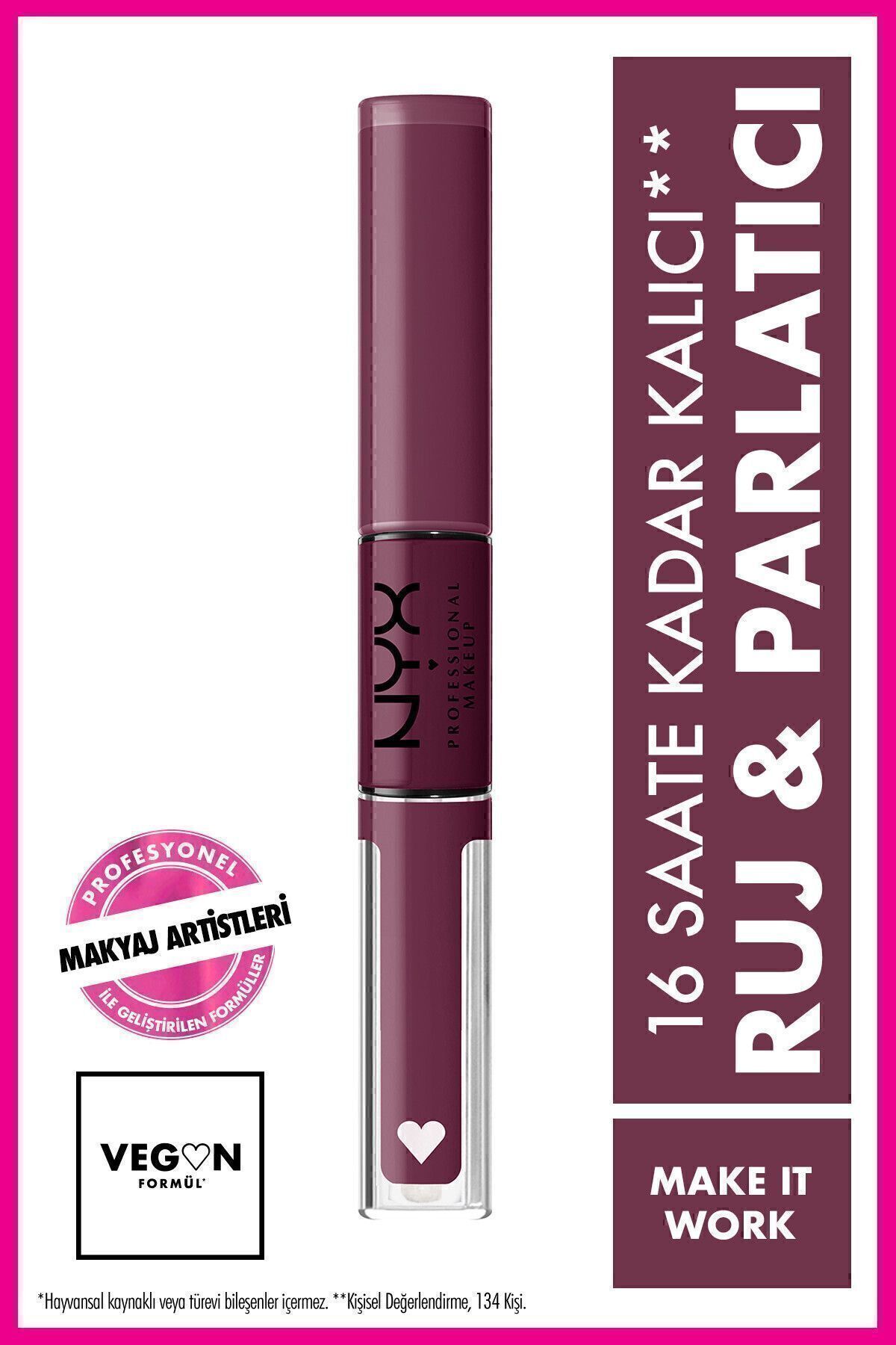 NYX Professional Makeup Shine Loud High Shine Lip Color Make It Work - Dudak Parlatıcısı