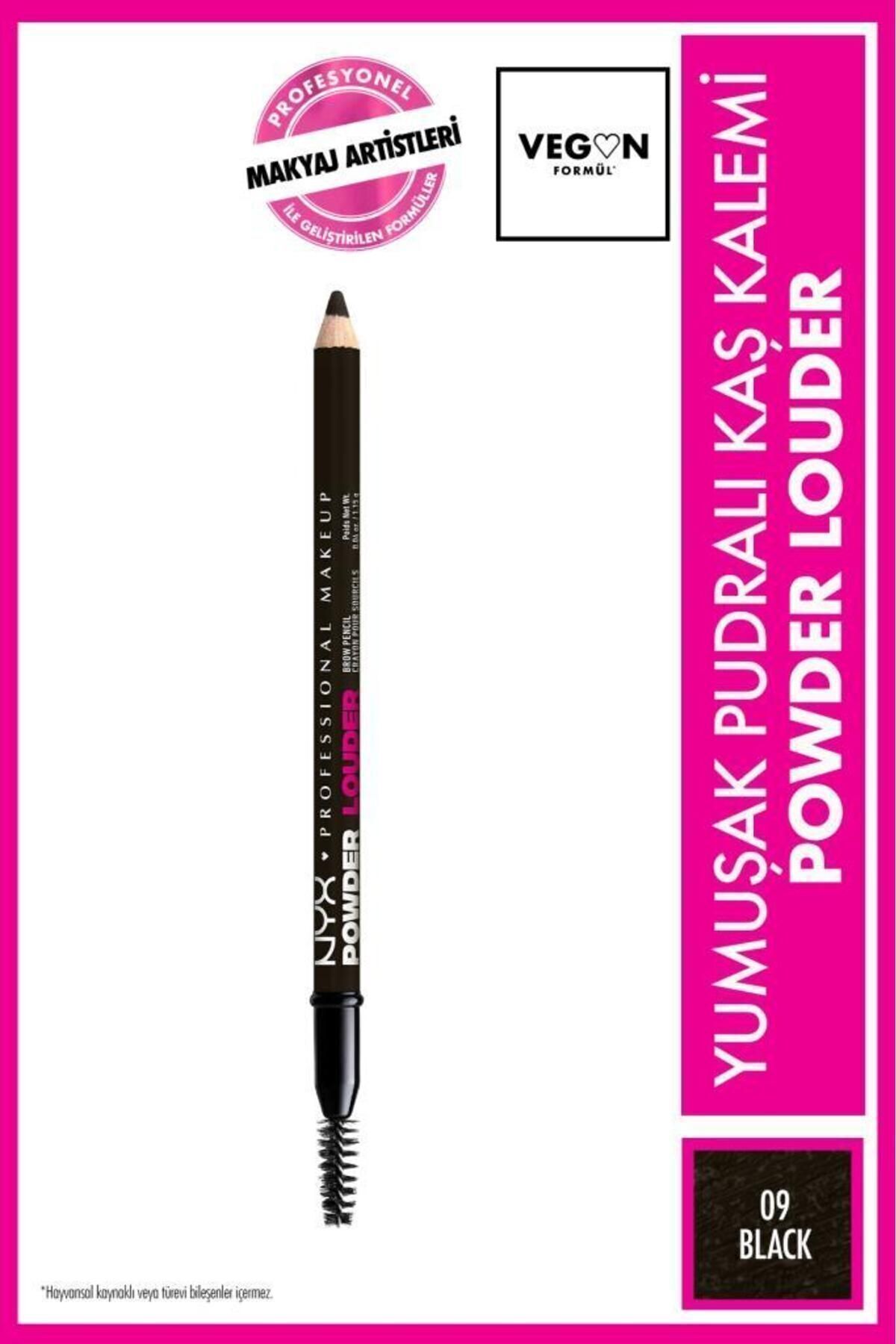 NYX Professional Makeup Powder Louder Pudralı Kaş Kalemi - 09 Black