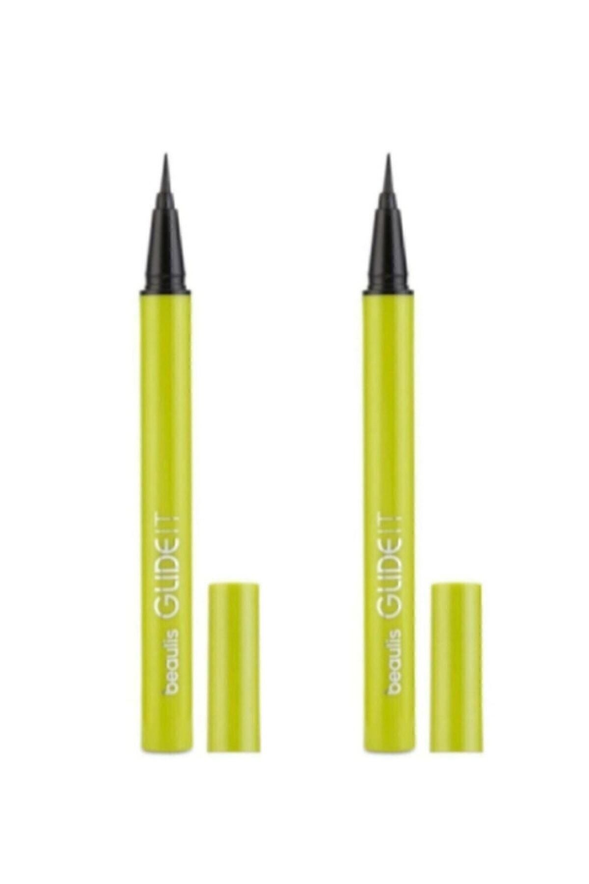 beaulis Glide It Fırça Uçlu Eyeliner 100 Black X 2 Adet