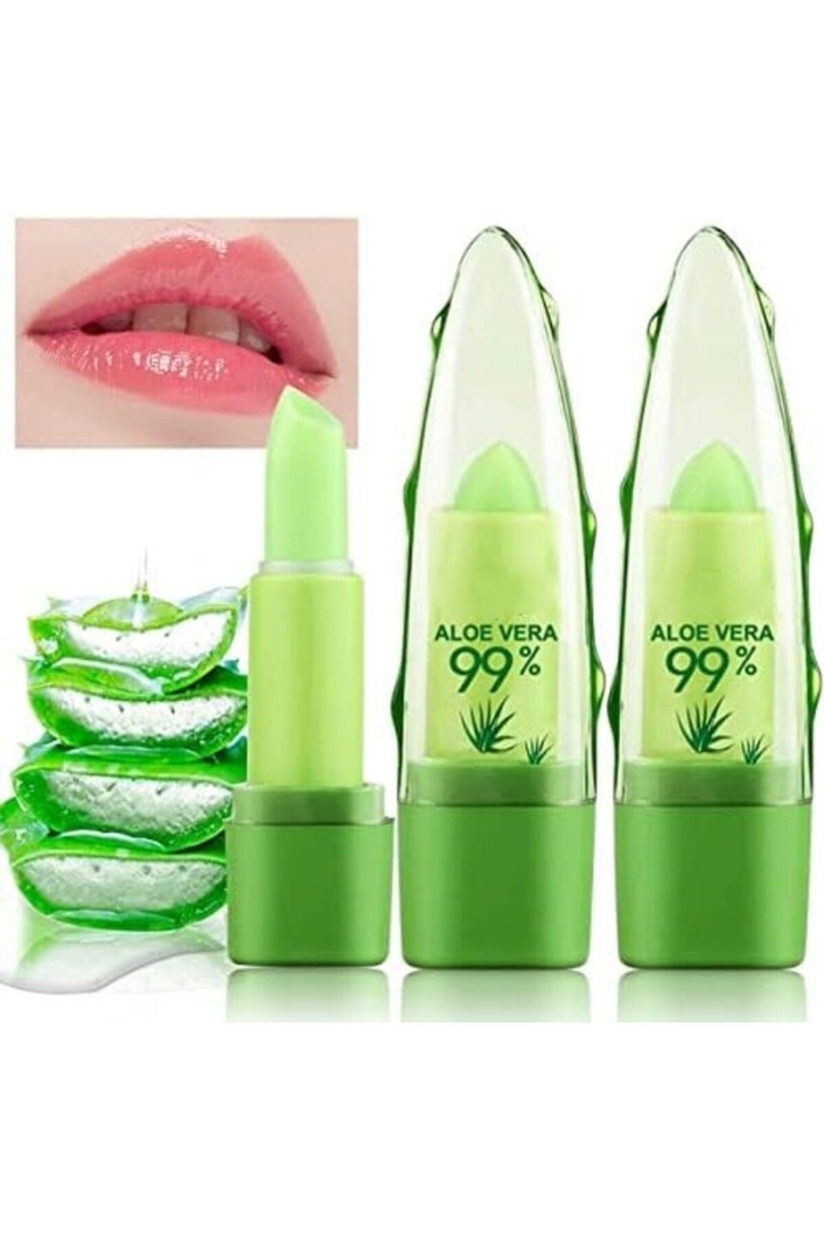 Aloe Vera Ruj, Uzun Ömürlü Dudak Bakımı Besleyici Dolgunlaştırıcı Dudak Balsamı Nemlendirici