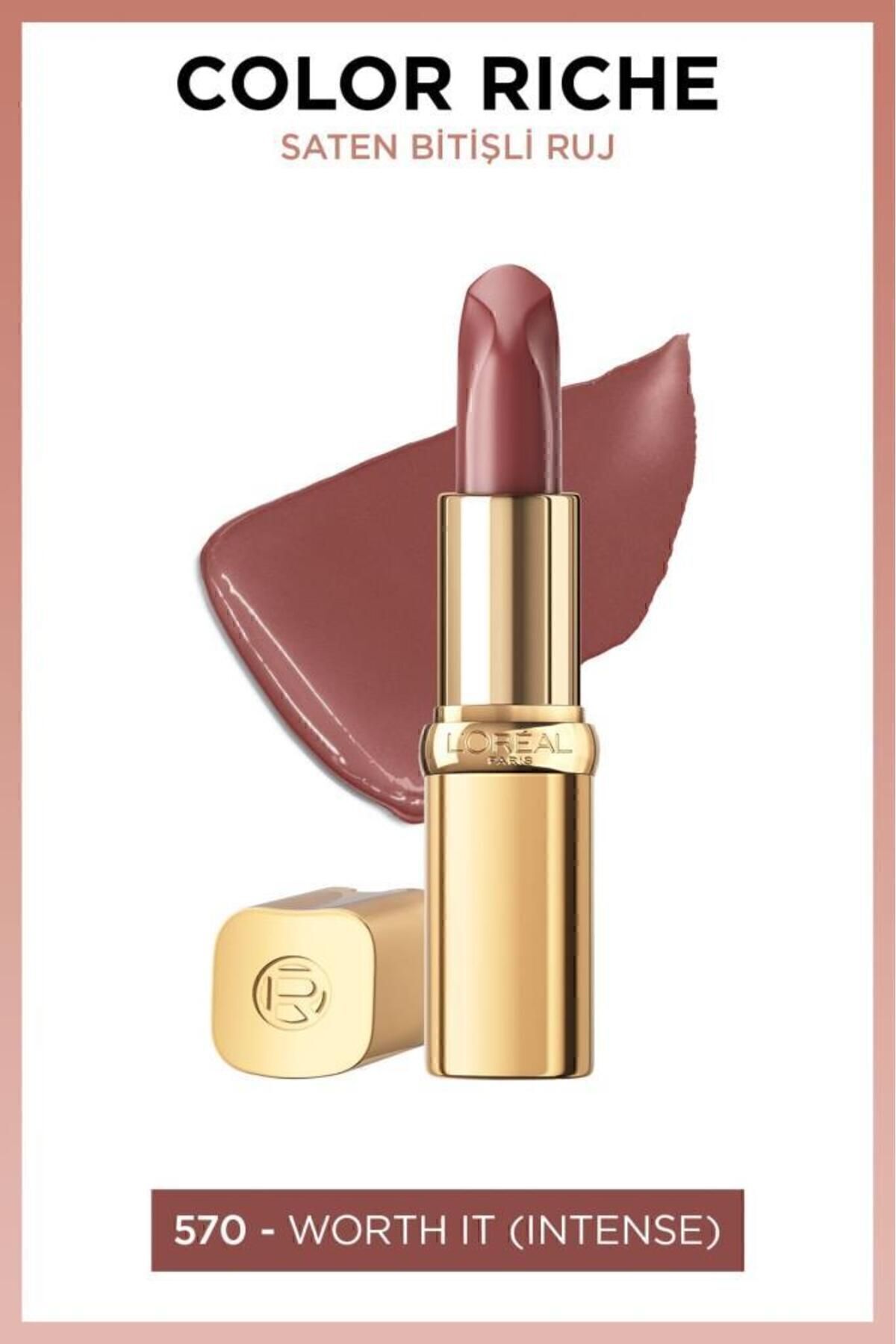 L'Oreal Paris Color Riche Saten Bitişli Ruj - 570 Worth It (Intense)