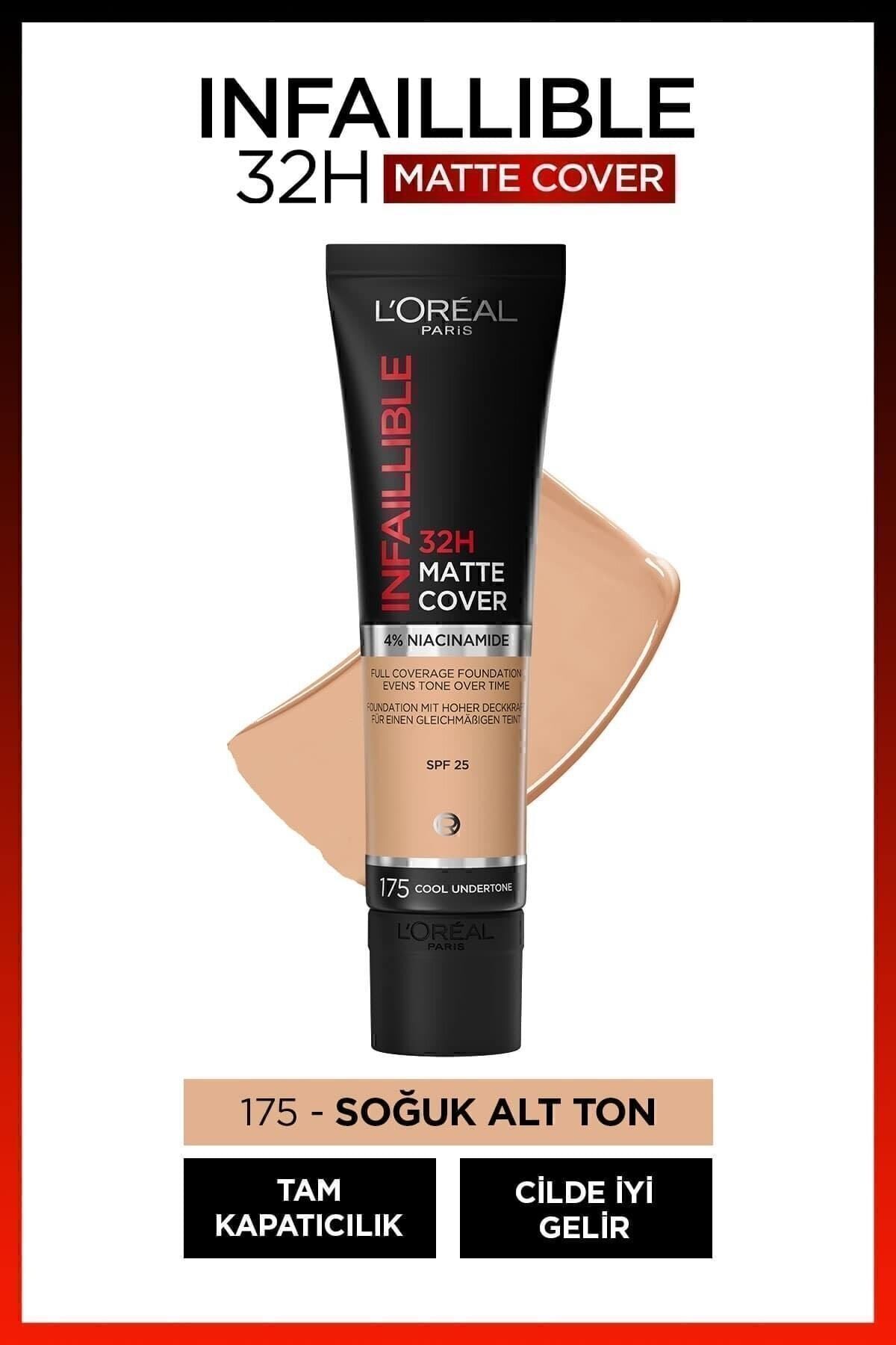 L'Oreal Paris L'oréal Paris Infaillible 24h Matte Cover Yüksek Kapatıcı Fondöten - 175 Sable/sand
