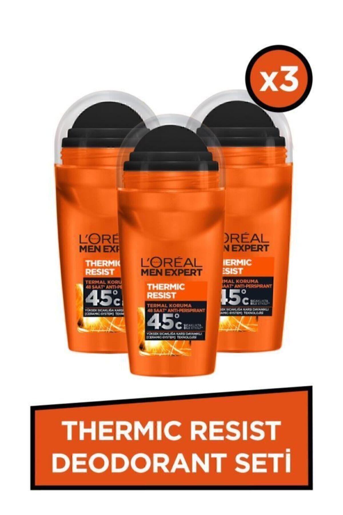 L'Oreal Paris Anti Perspiran Yüksek Sıcaklıkta Etkili Roll On 50 ml X 3 Adet