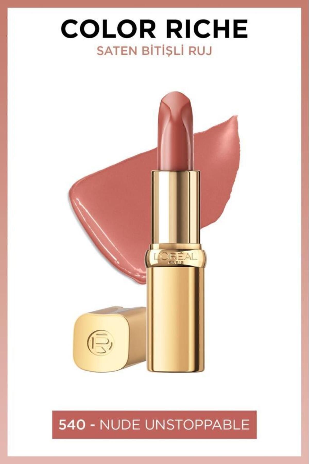L'Oreal Paris Color Riche Saten Bitişli Ruj - 540 Nude Unstoppable