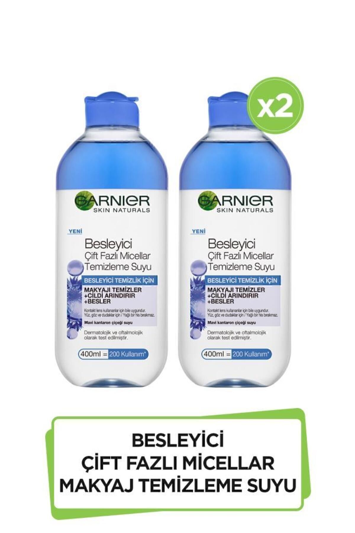 Garnier 2'li Besleyici Çift Fazlı Micellar Makyaj Temizleme Suyu 400 ml