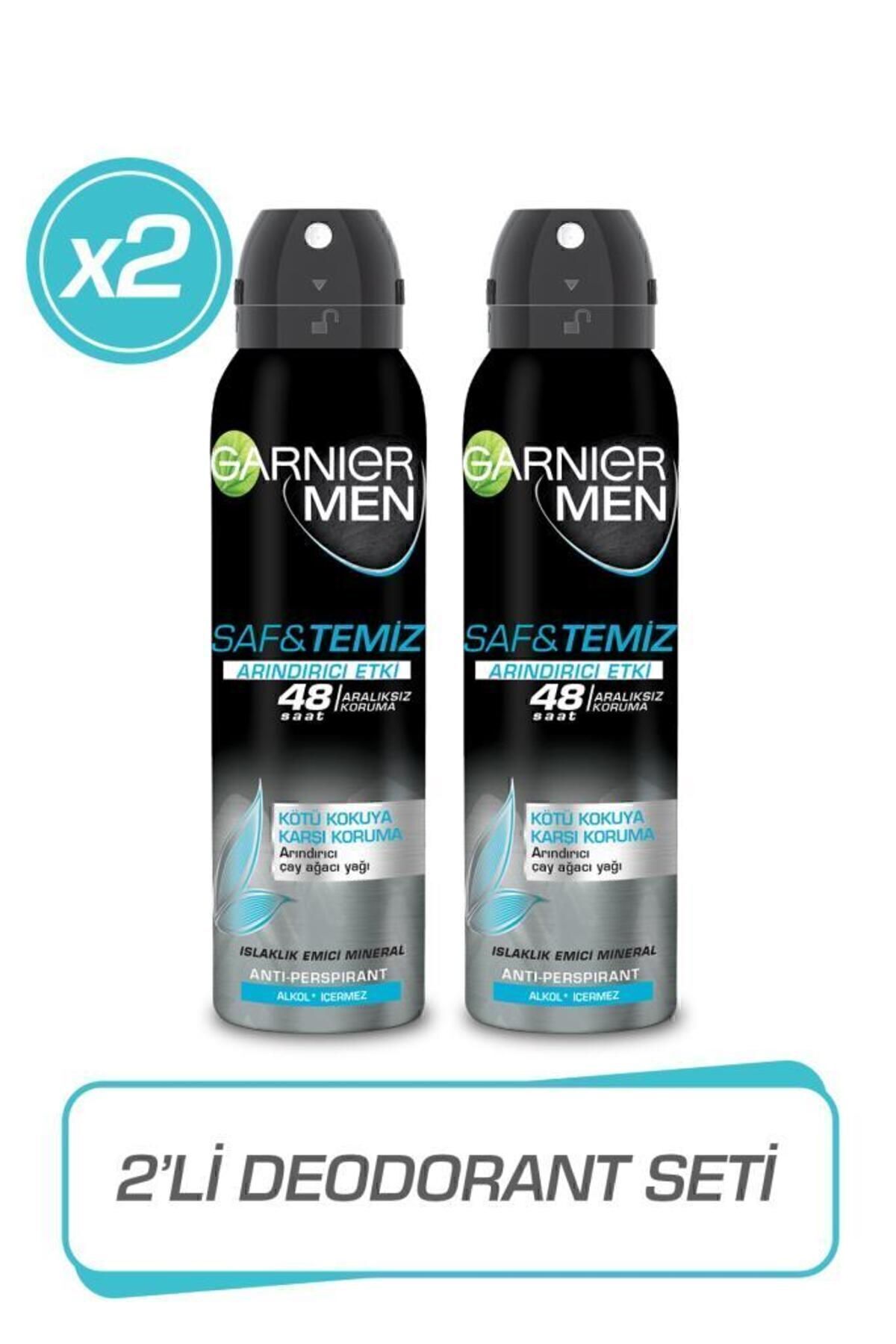 Garnier 2'li Men Saf Ve Temiz Sprey Erkek Deodorant Seti