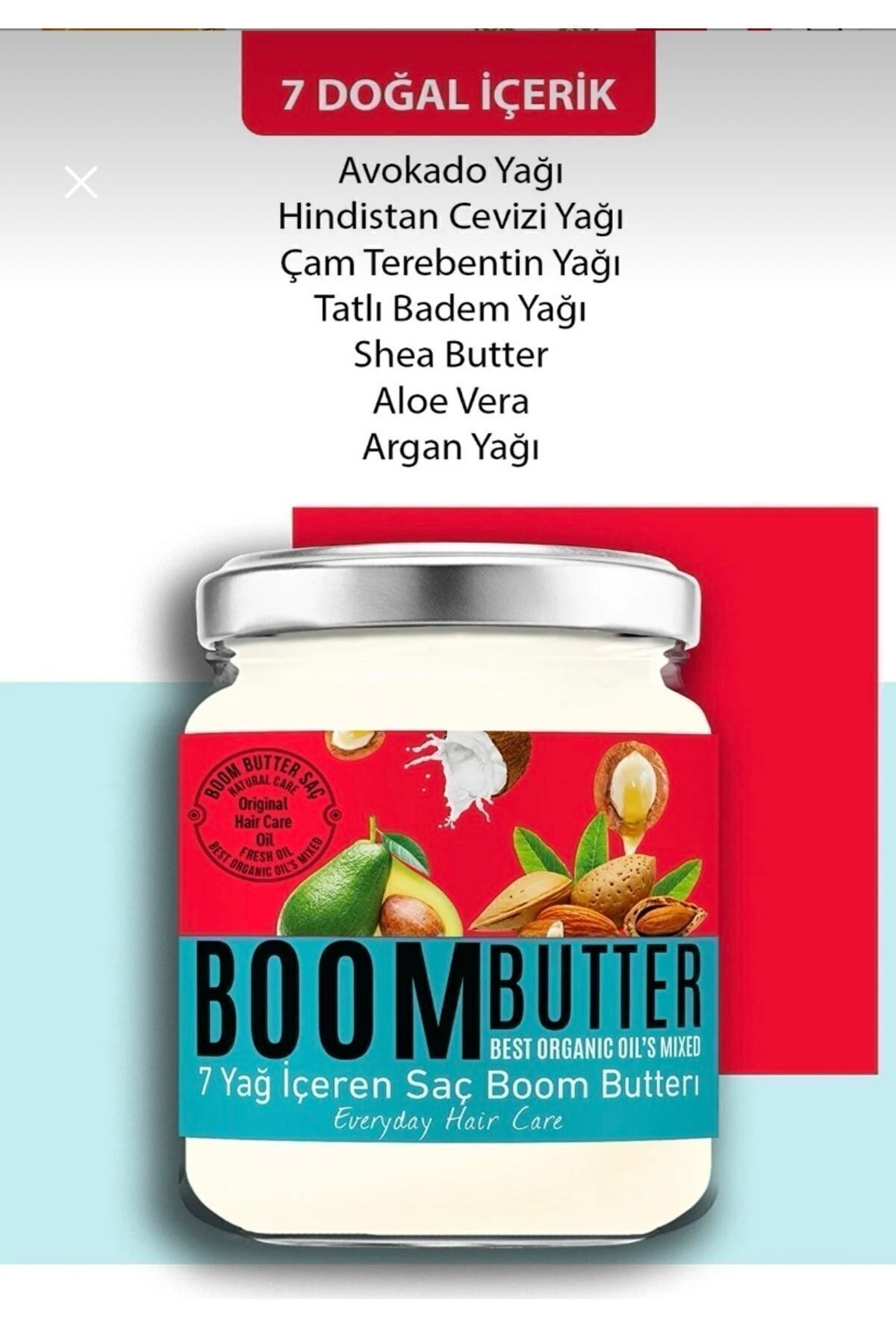 BOOM BUTTER Saç Bakım Yağı 190 Ml