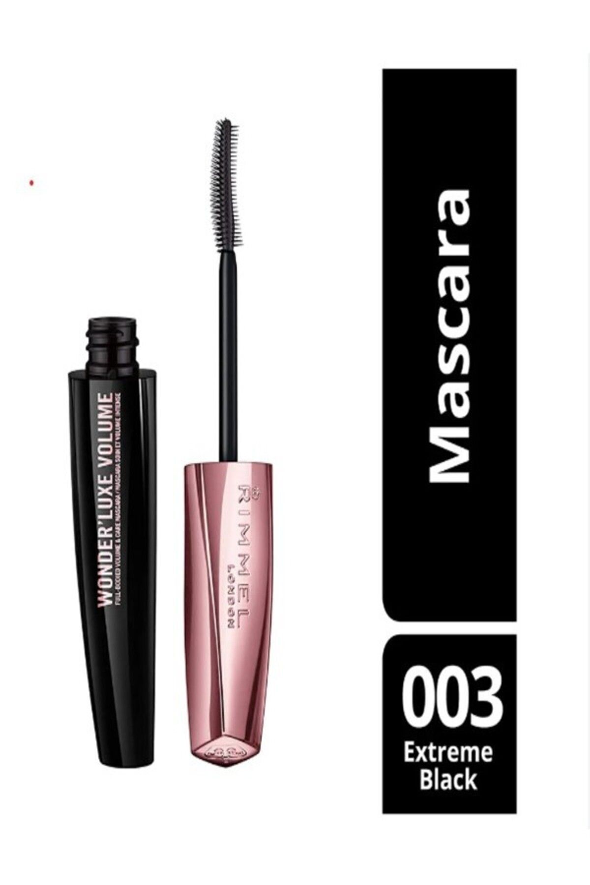 RIMMEL LONDON Siyah Maskara -Wonder'luxe Volume Mascara Full-bodied Volume&Care Mascara 003 Extreme Black 30122567