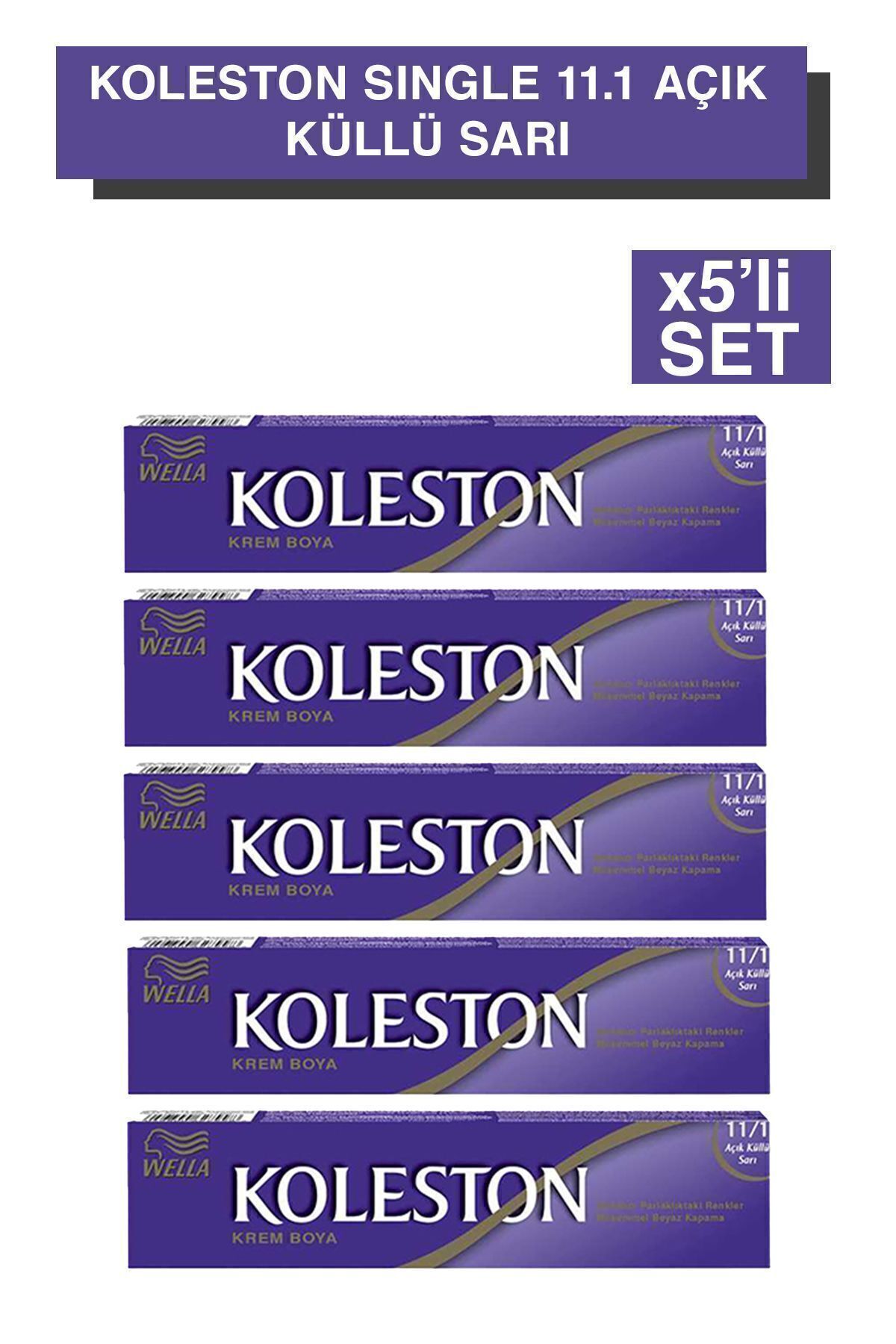 Wella Koleston Single Tüp Boya 11/1 Açık Küllü Sari X5 Adet