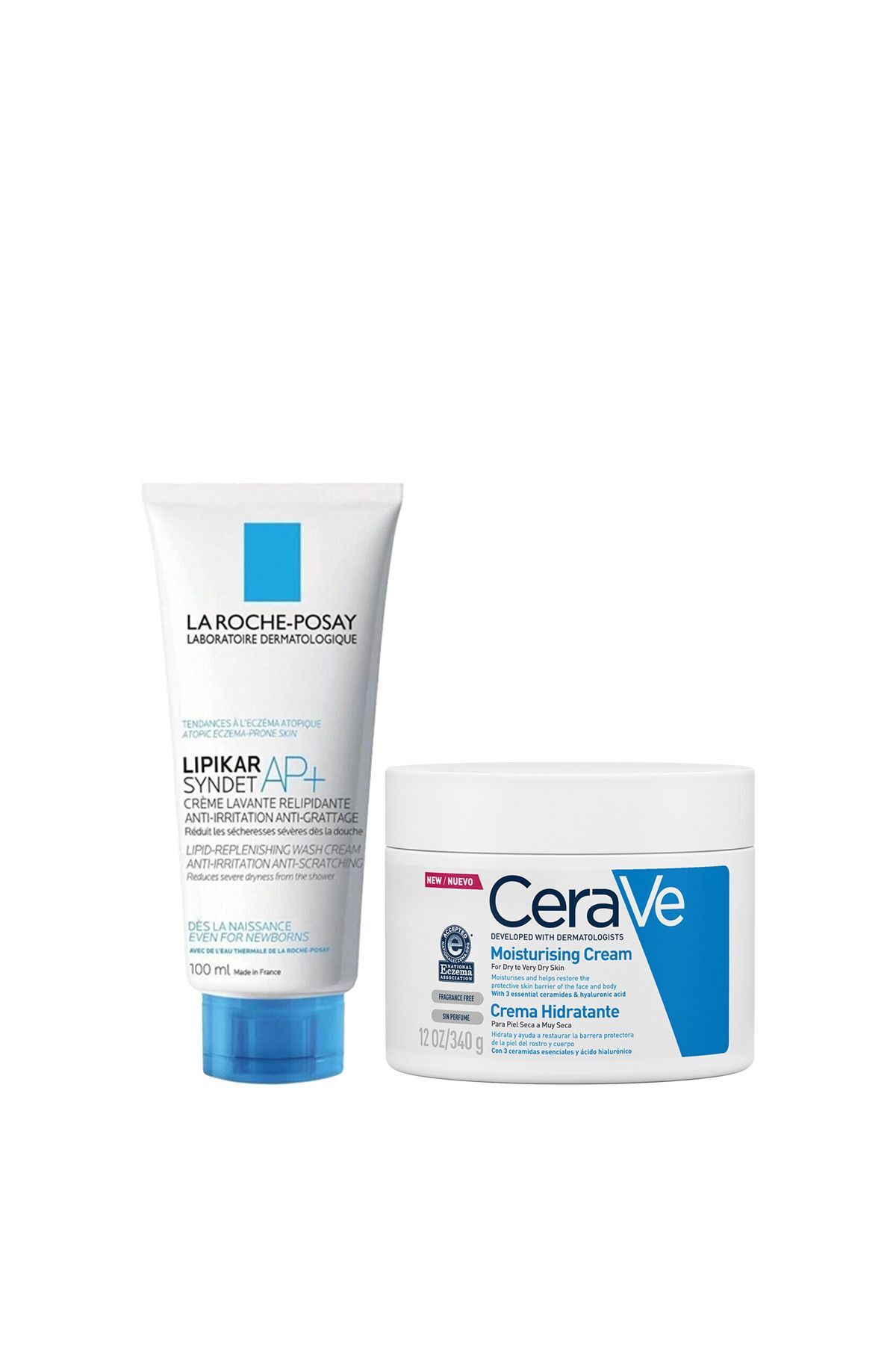 CeraVe Nemlendirici Krem 340 g + La Roche-Posay Lipikar Syndet Ap+ Vücut Yıkama Jeli 100 ml