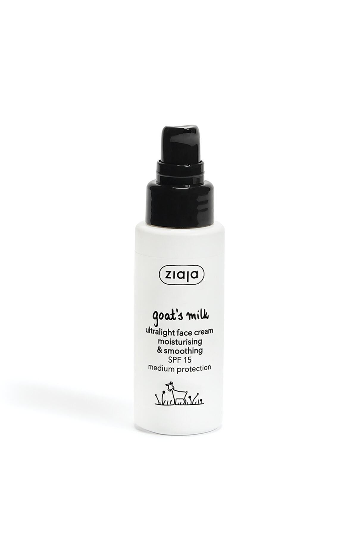 Ziaja Keçi Sütü Hızlı Emilen Nemlendirici ve Rahatlatıcı Yüz Kremi SPF 15 50 ml