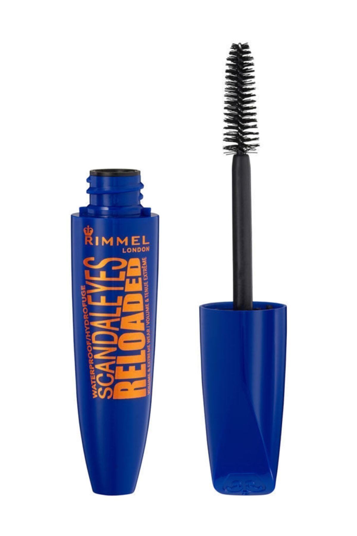 RIMMEL LONDON Siyah Maskara - Scandaleyes Reloaded Volume & Extreme Wear Waterproof 001 Black 12 ml