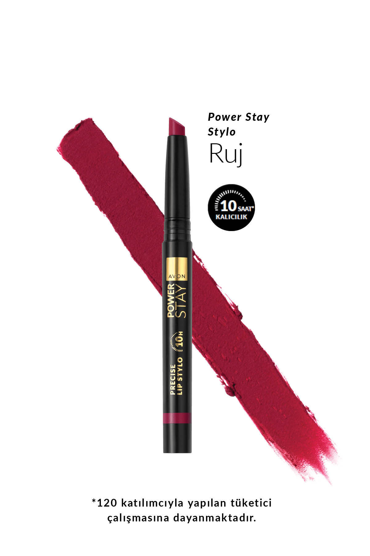 AVON Power Stay Stylo Ruj-model Maroon