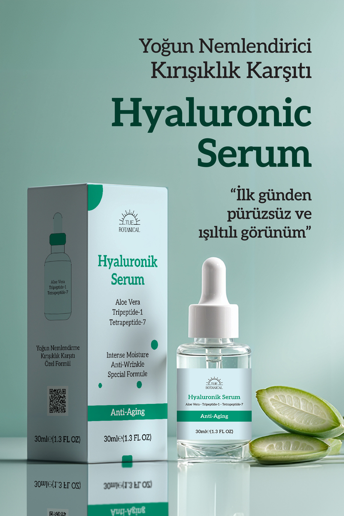 TİJE BOTANİCAL Kırışıklık Karşıtı, Yoğun Nemlendirici, Sıkılaştırıcı Hyaluronic Acid Serum 30ml