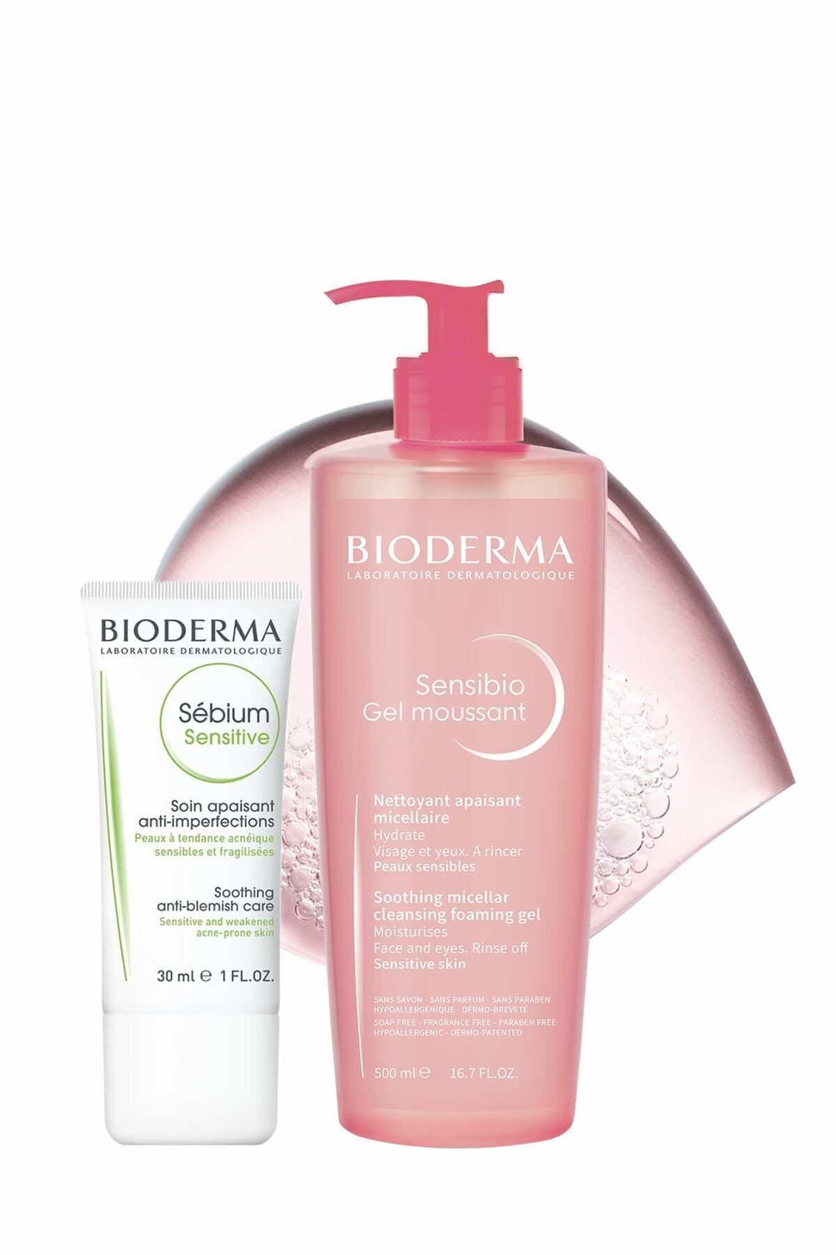 Bioderma Sensibio Foaming Jel 500ml + Sebium Sensitive Krem 30ml