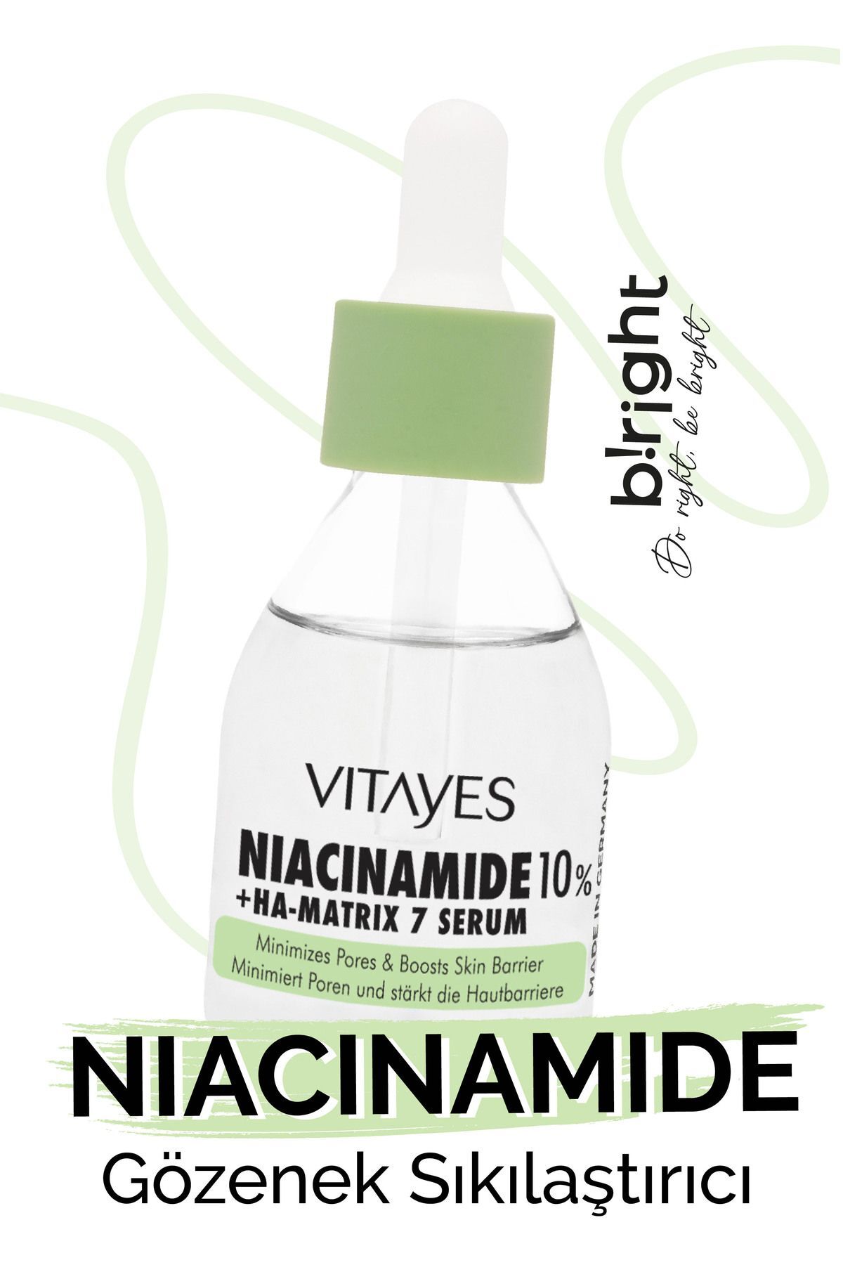 VITAYES Leke Karşıtı Gözenek Sıkılaştırıcı Niacinamide %10 Ve Hyalüronik Asit Cilt Bariyeri Yüz Serum