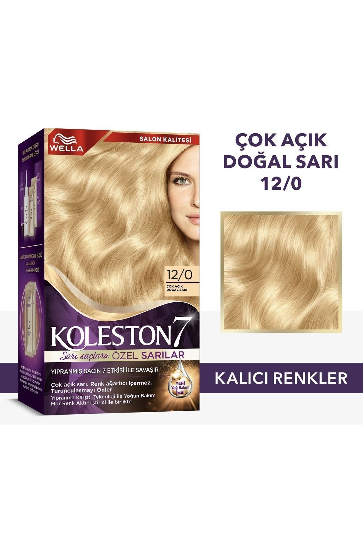 Wella Koleston Supreme Kit Saç Boyası 12/0 Çok Açık Doğal Sarı