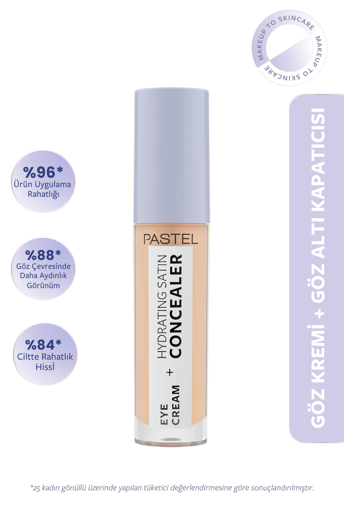 Pastel Eye Cream Hydrating Satin Concealer - Göz Kremi Göz Altı Kapatıcısı 65 Honeybun