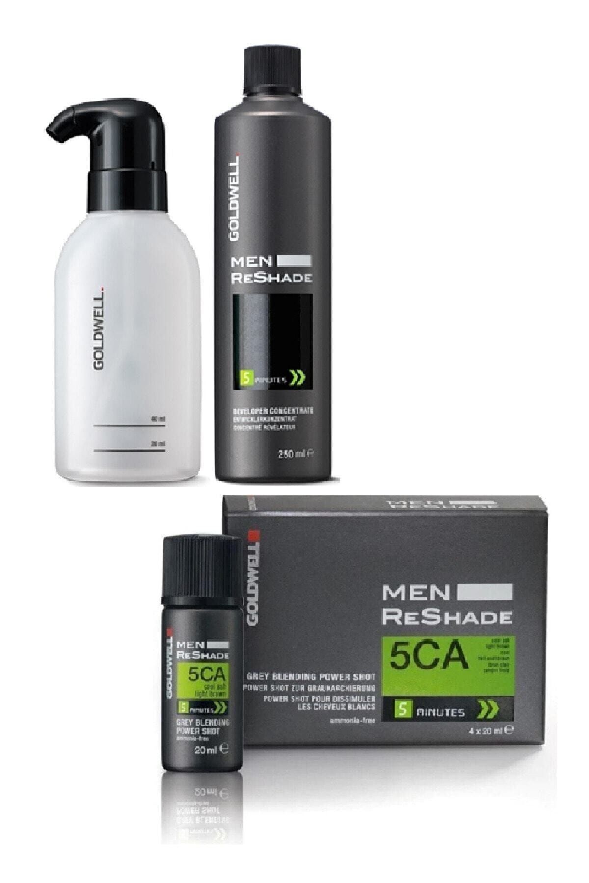 GOLDWELL Men Reshade 5ca Erkeklere Özel Köpük Boya 4x20ml + Developer Uygulama Losyonu 250ml