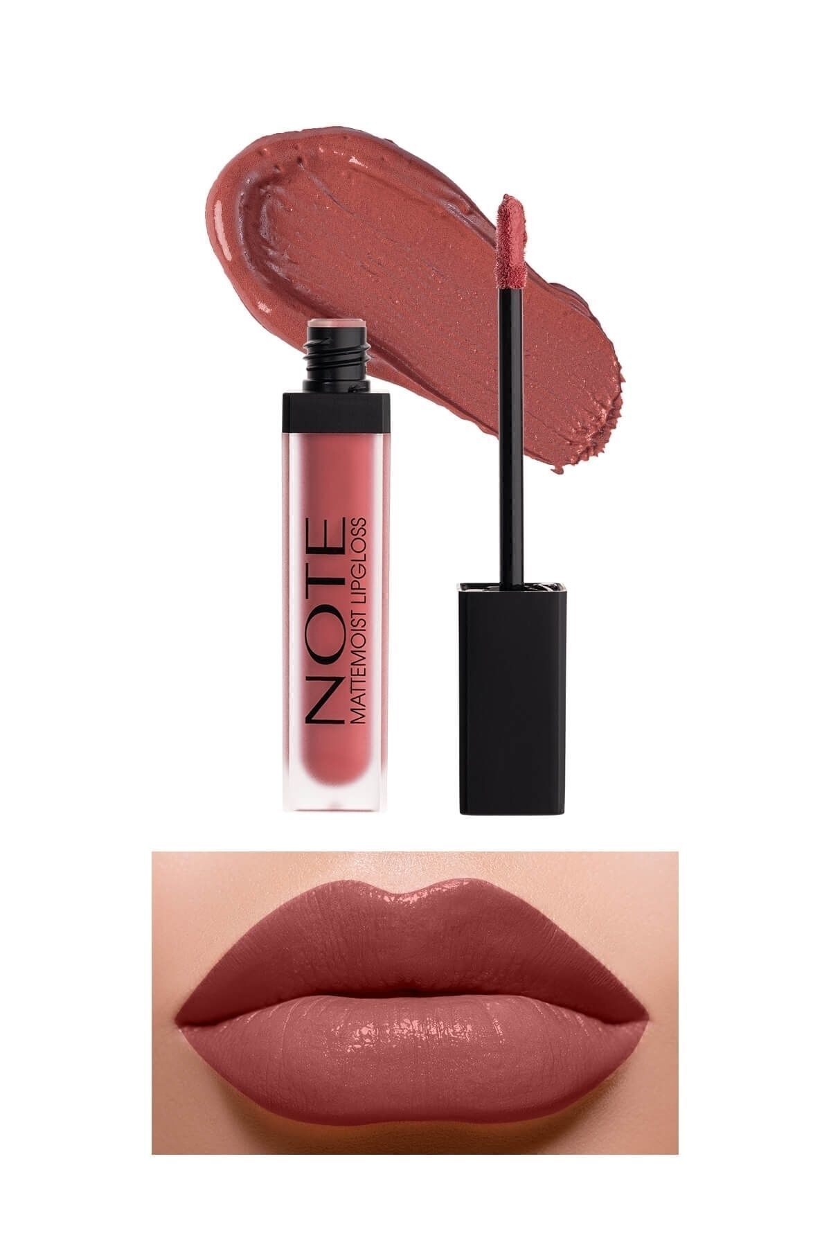 NOTE Mattemoist Lipgloss Yarı Mat Saten Bitişli Likit Ruj 409 Angel - Pembe