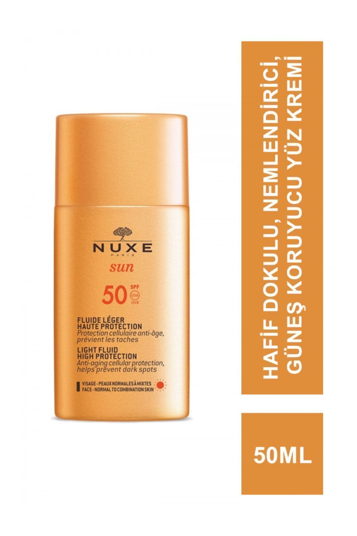Nuxe Sun Spf 50 Light Fluid High Protection Hafif Dokulu Güneş Kremi 50 Ml