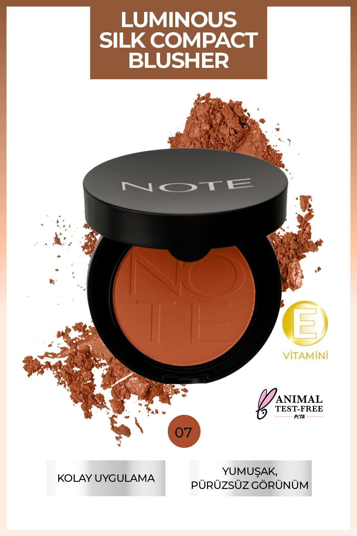 NOTE Luminous Silk Compact Blusher Toz Allık - 07 Star