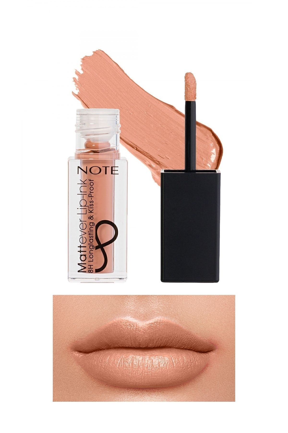 NOTE Mattever Lip-Ink Mat ve Kalıcı Likit Ruj 01 First Love Beige - Nude