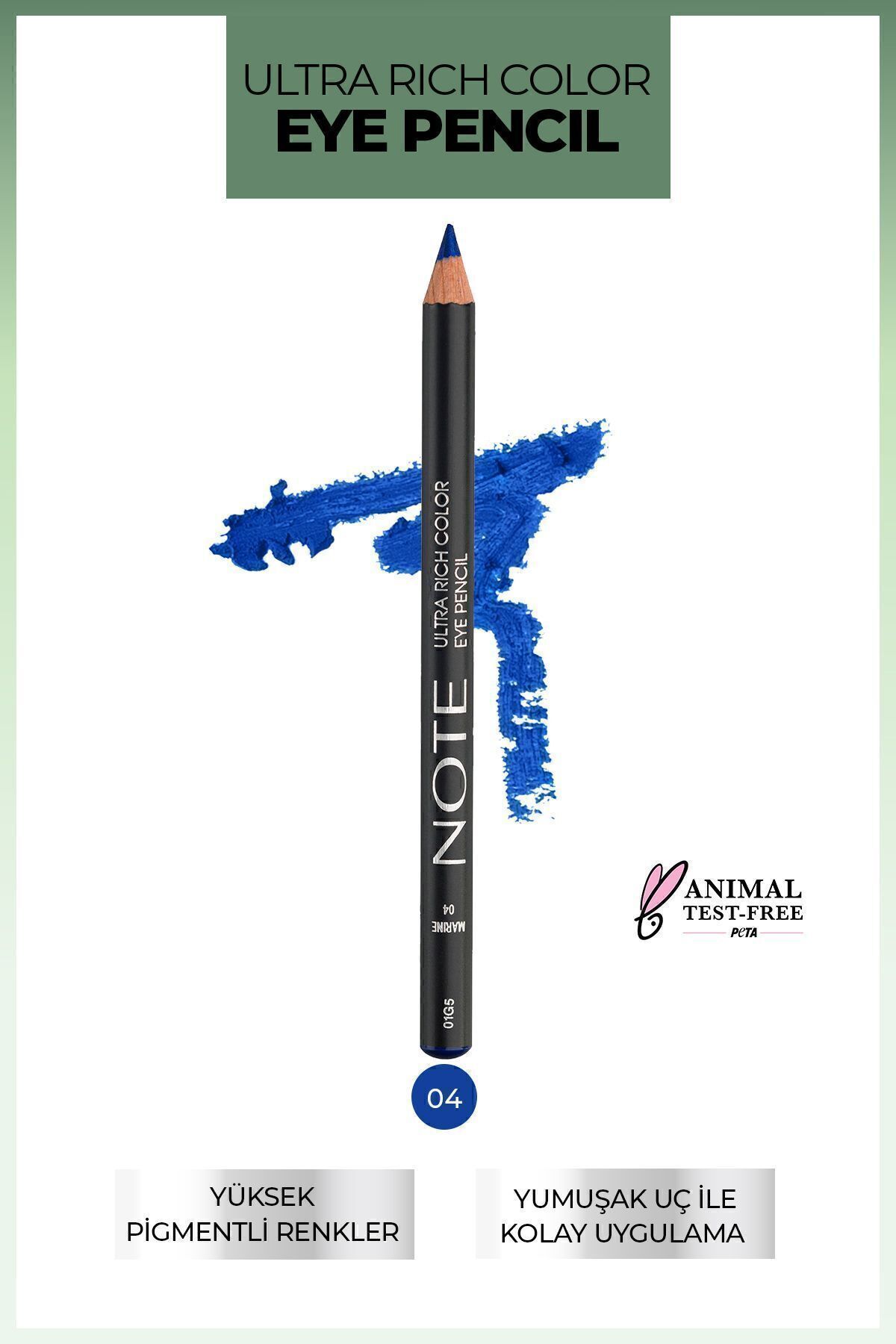 NOTE Ultra Rich Color Göz Kalemi 04 Marine - Antrasit Mavi
