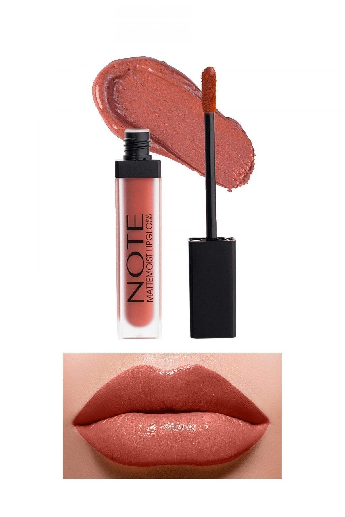 NOTE Mattemoist Lipgloss Yarı Mat Saten Bitişli Likit Ruj 402 Mat Kiss -Nude