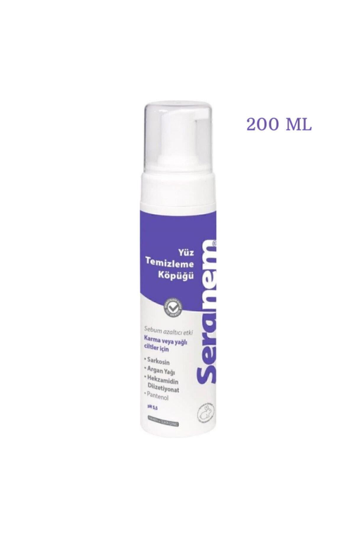 Seranem Karma Ve Yağlı Ciltler Için Yüz Temizleme Köpüğü 200ml