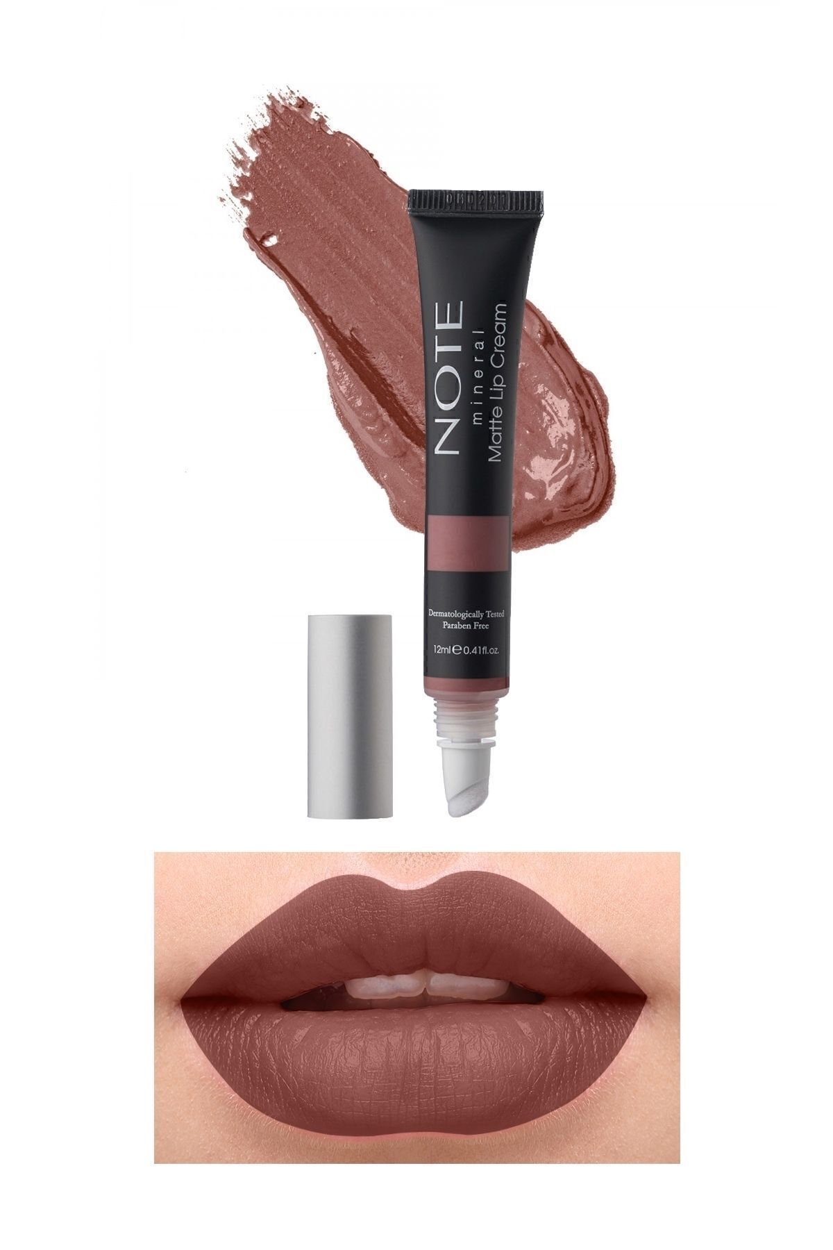 NOTE Mineral Matte Lip Cream Yarı Mat Bitişli Likit Ruj 02 Nude Love - Nude