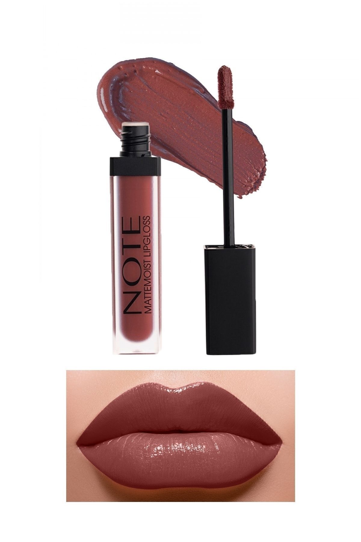 NOTE Mattemoist Lipgloss Yarı Mat Saten Bitişli Likit Ruj 415 Shy Berry - Bordo